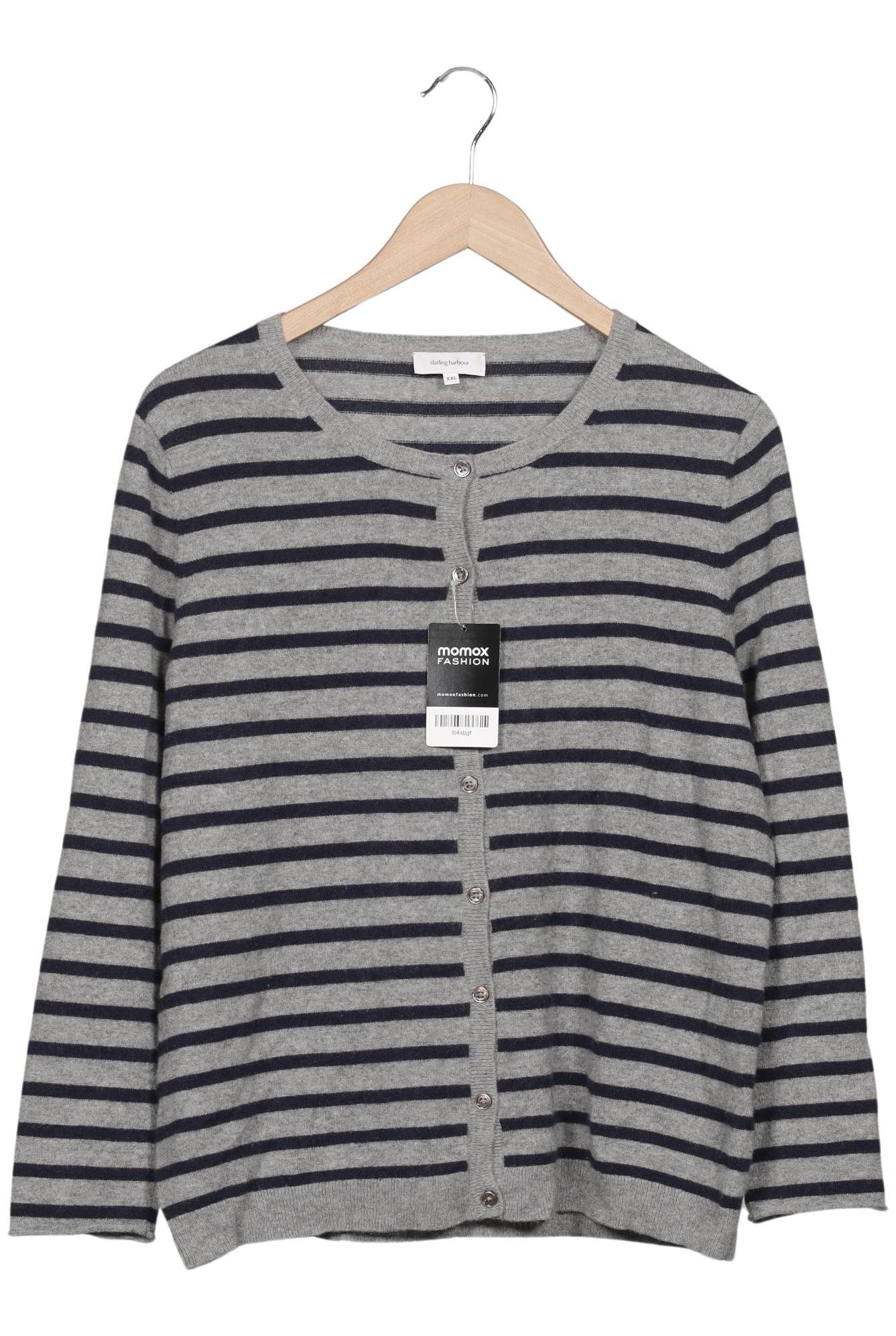 

darling harbour Damen Strickjacke, grau, Gr. 46