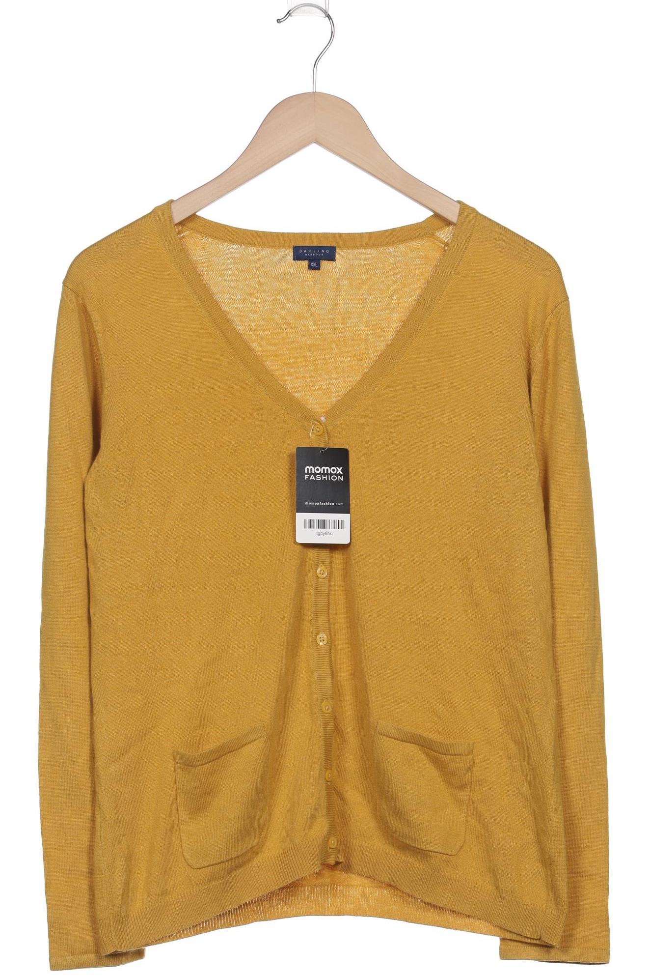

darling harbour Damen Strickjacke, gelb, Gr. 46