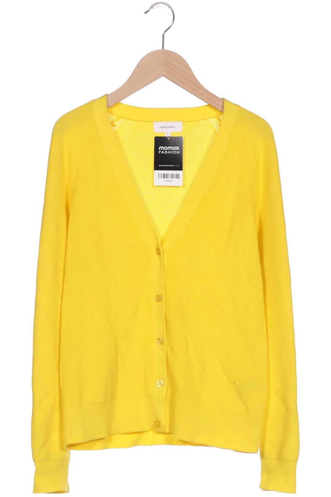 

darling harbour Damen Strickjacke, gelb, Gr. 36