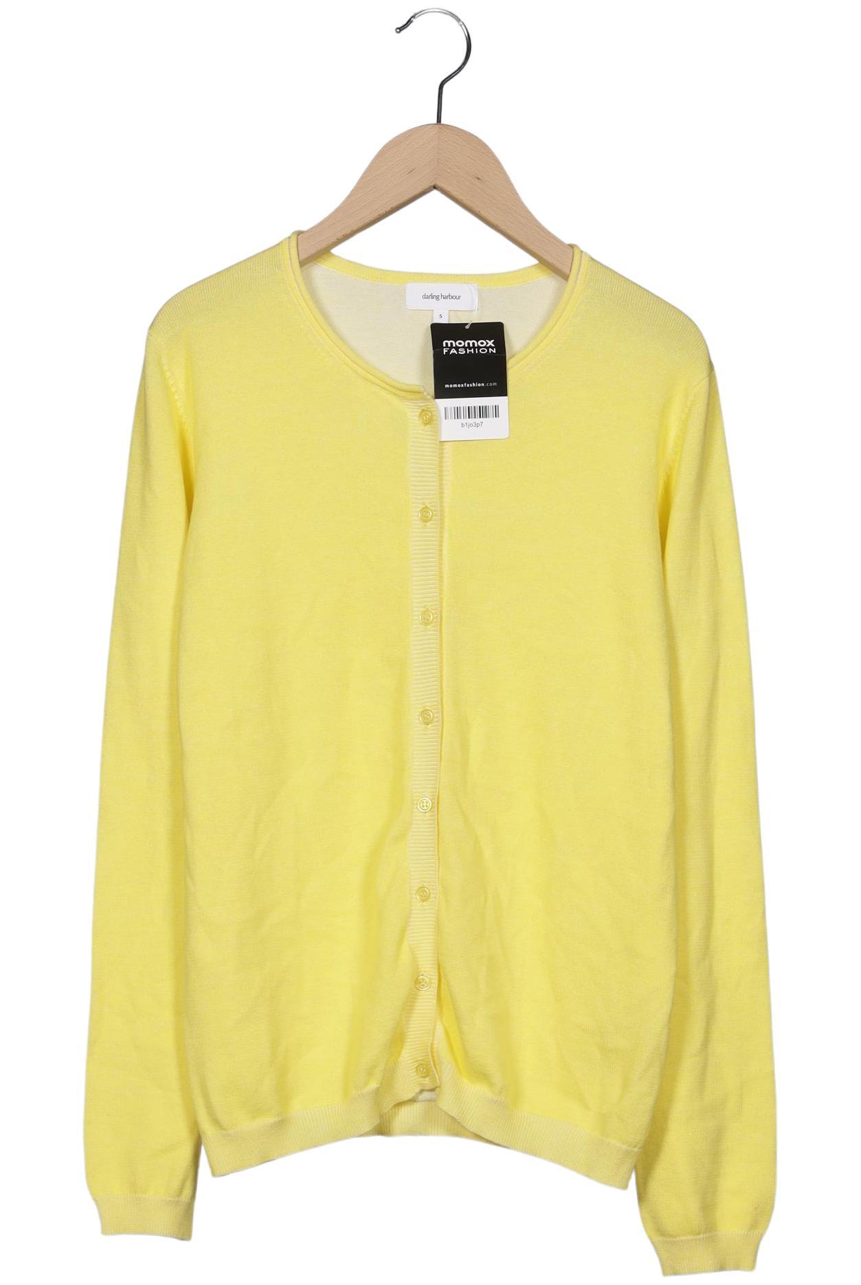 

darling harbour Damen Strickjacke, gelb, Gr. 36