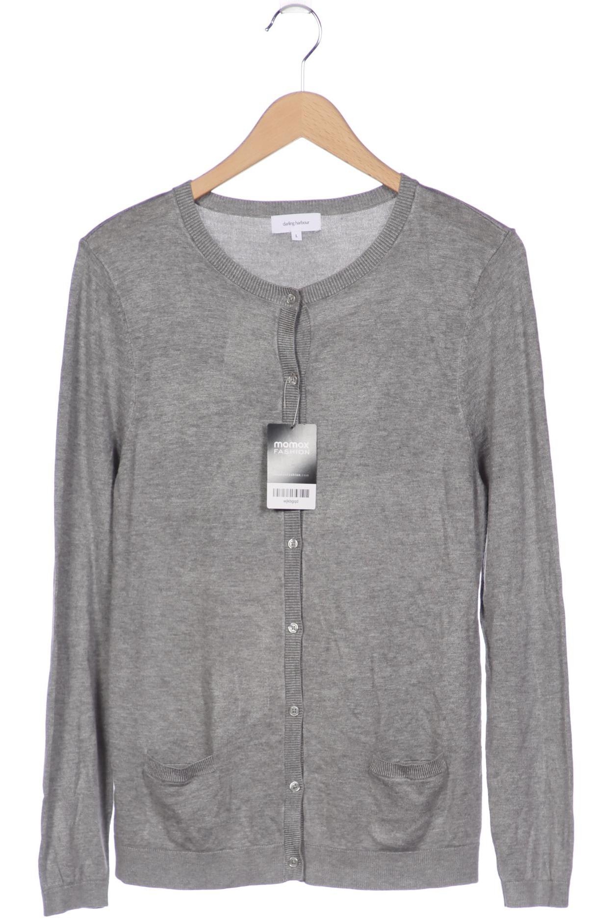 

darling harbour Damen Strickjacke, grau, Gr. 42