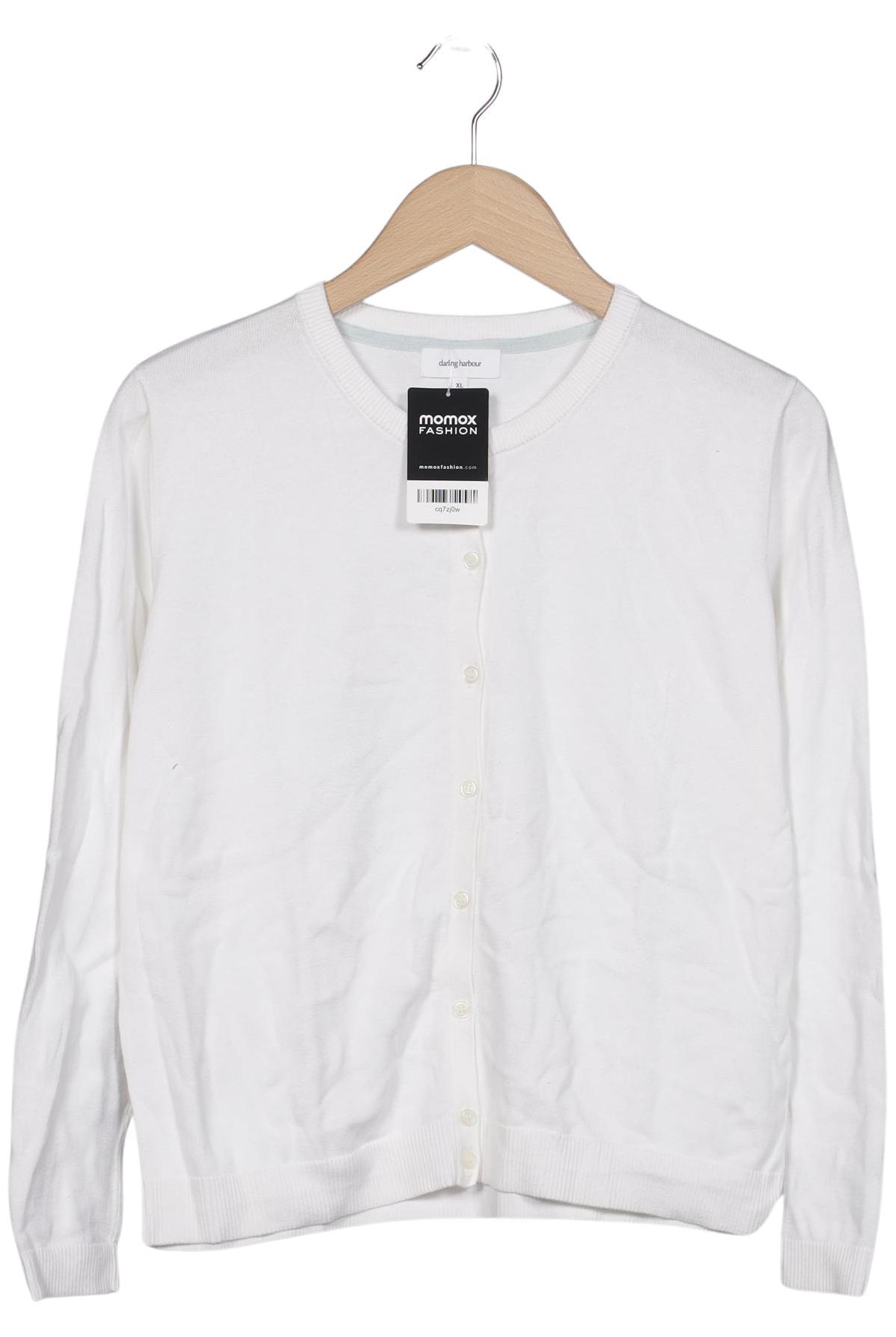 

darling harbour Damen Strickjacke, weiß, Gr. 44