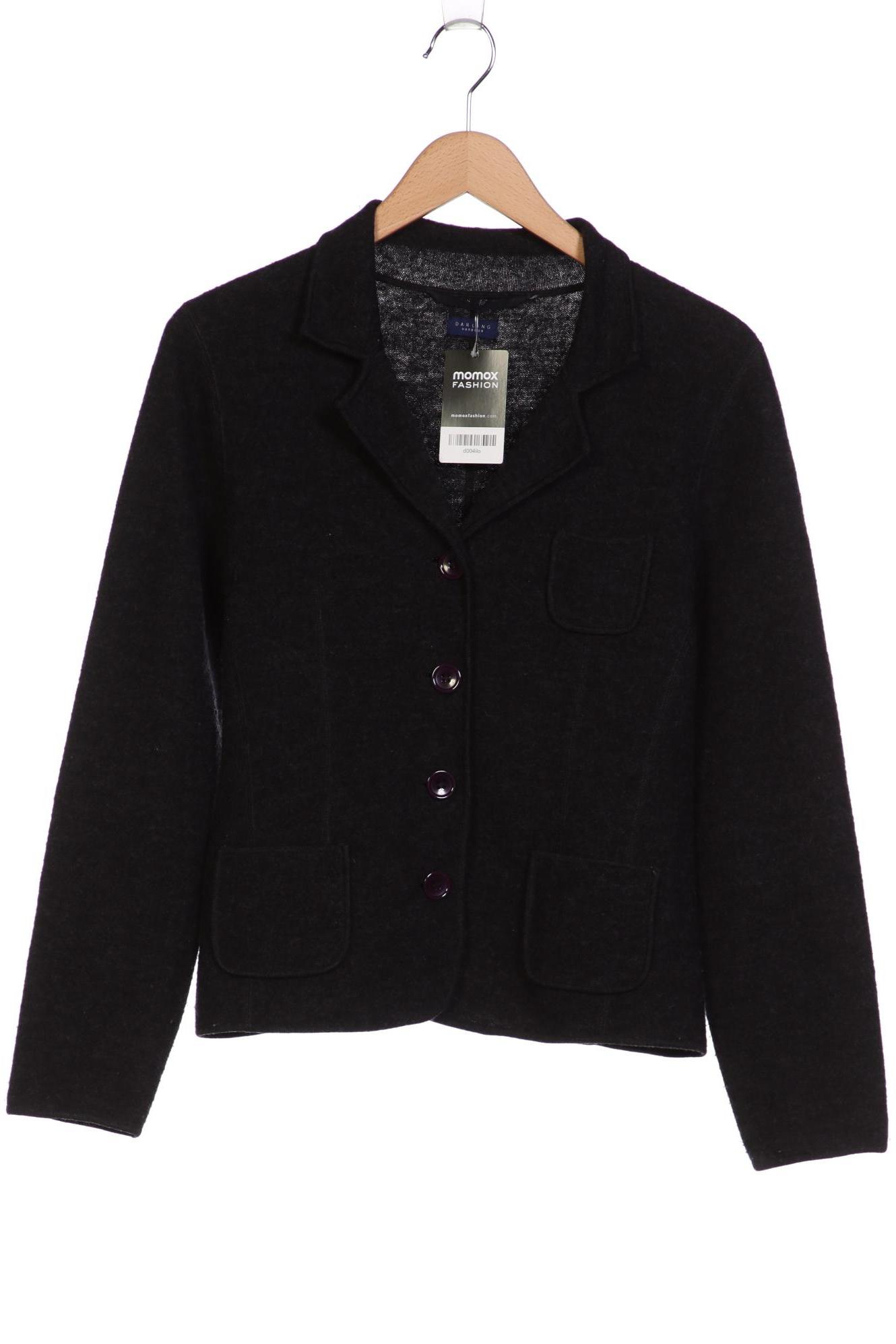 

darling harbour Damen Strickjacke, grau, Gr. 38