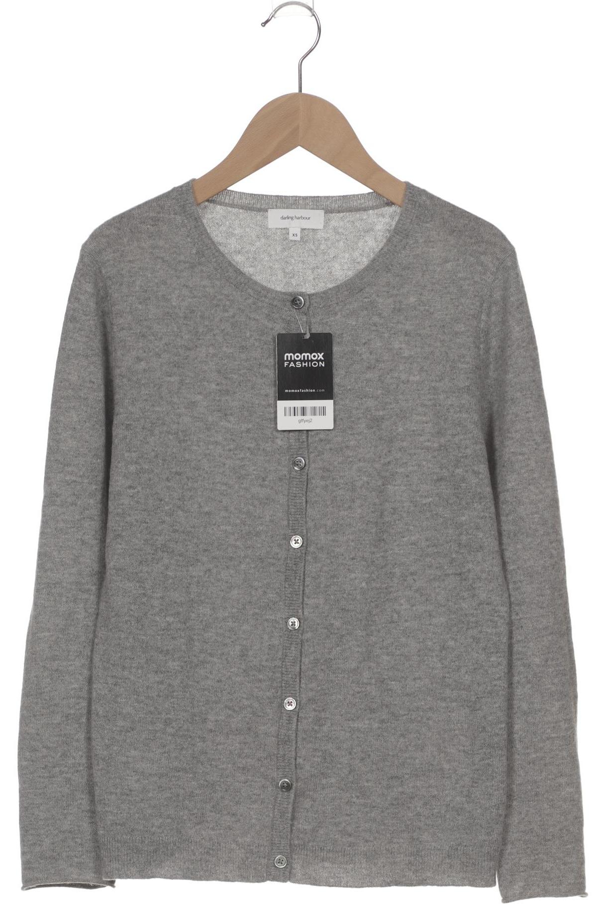 

darling harbour Damen Strickjacke, grau, Gr. 34