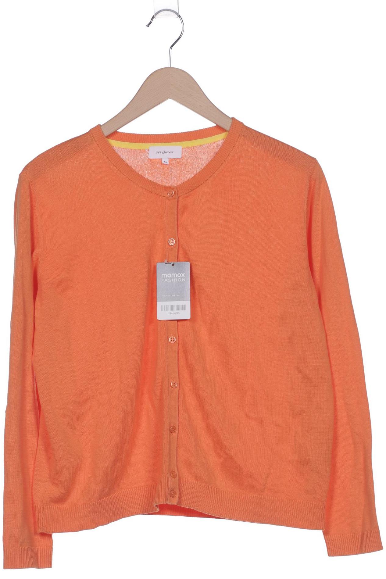 

darling harbour Damen Strickjacke, orange, Gr. 44