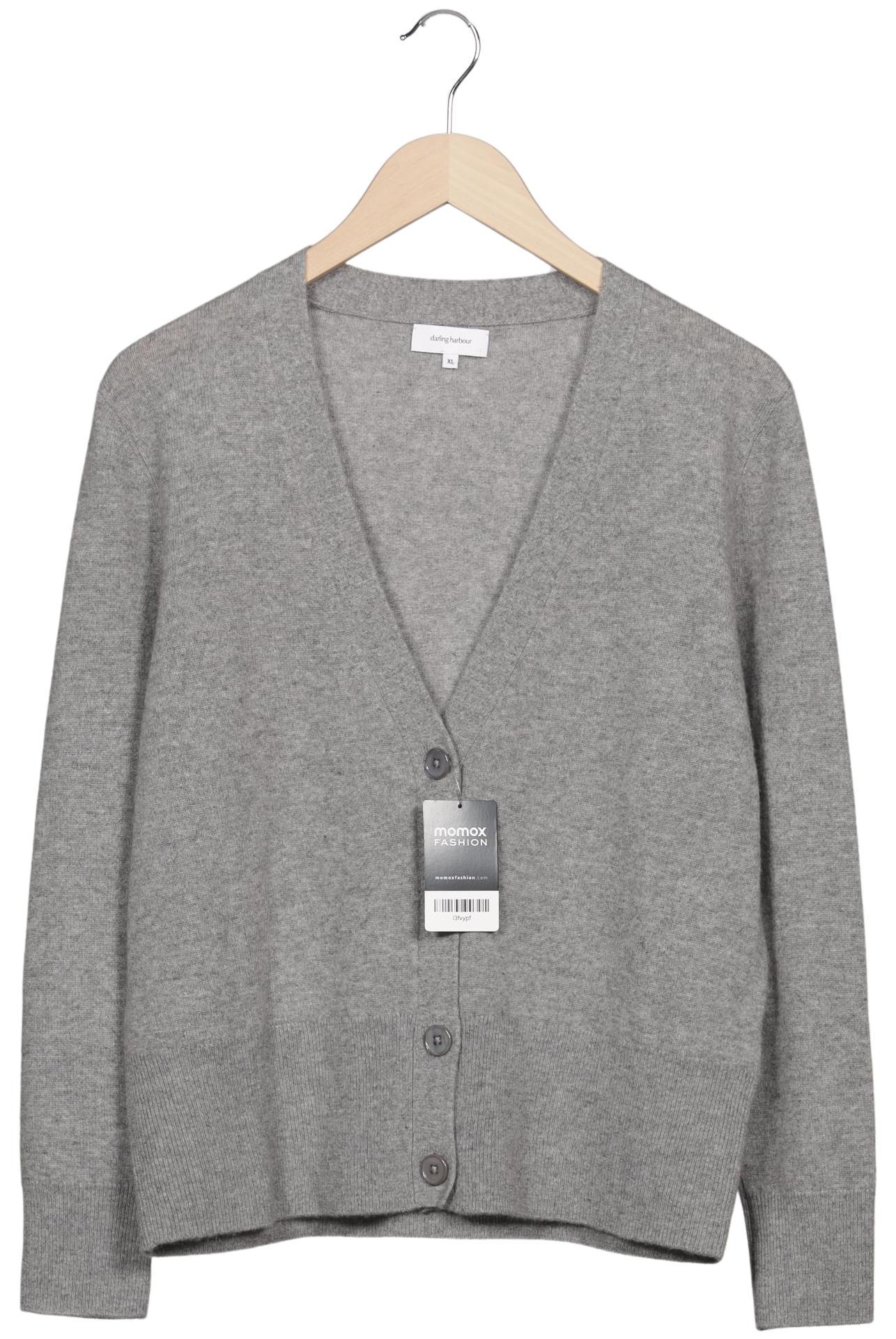 

darling harbour Damen Strickjacke, grau, Gr. 44