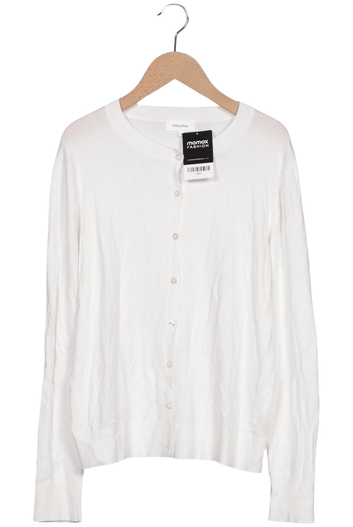 

darling harbour Damen Strickjacke, weiß, Gr. 38