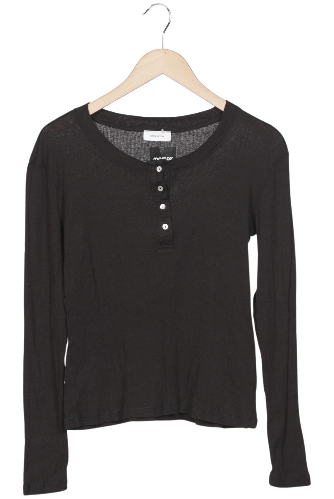 

darling harbour Damen Langarmshirt, schwarz, Gr. 36