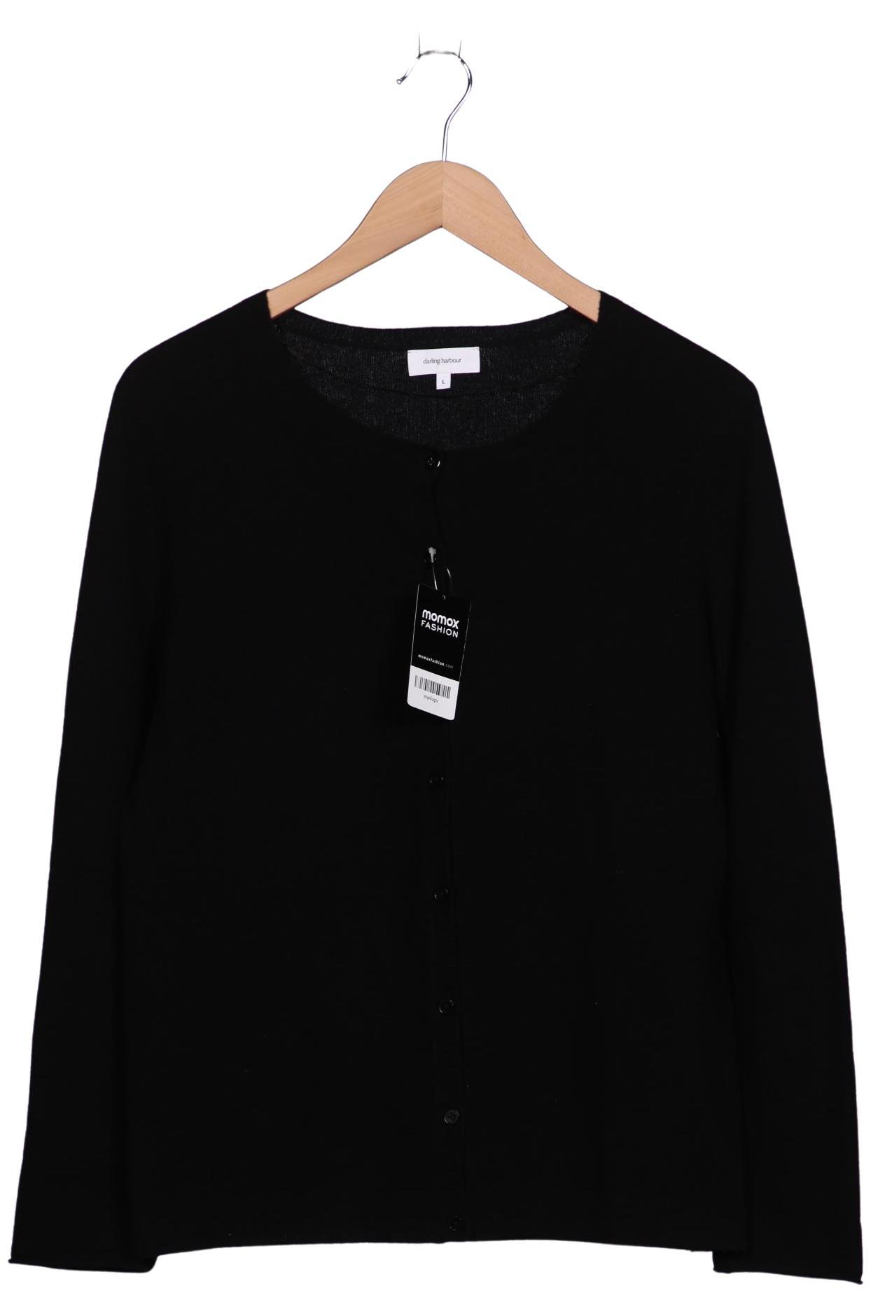 

darling harbour Damen Strickjacke, schwarz, Gr. 42