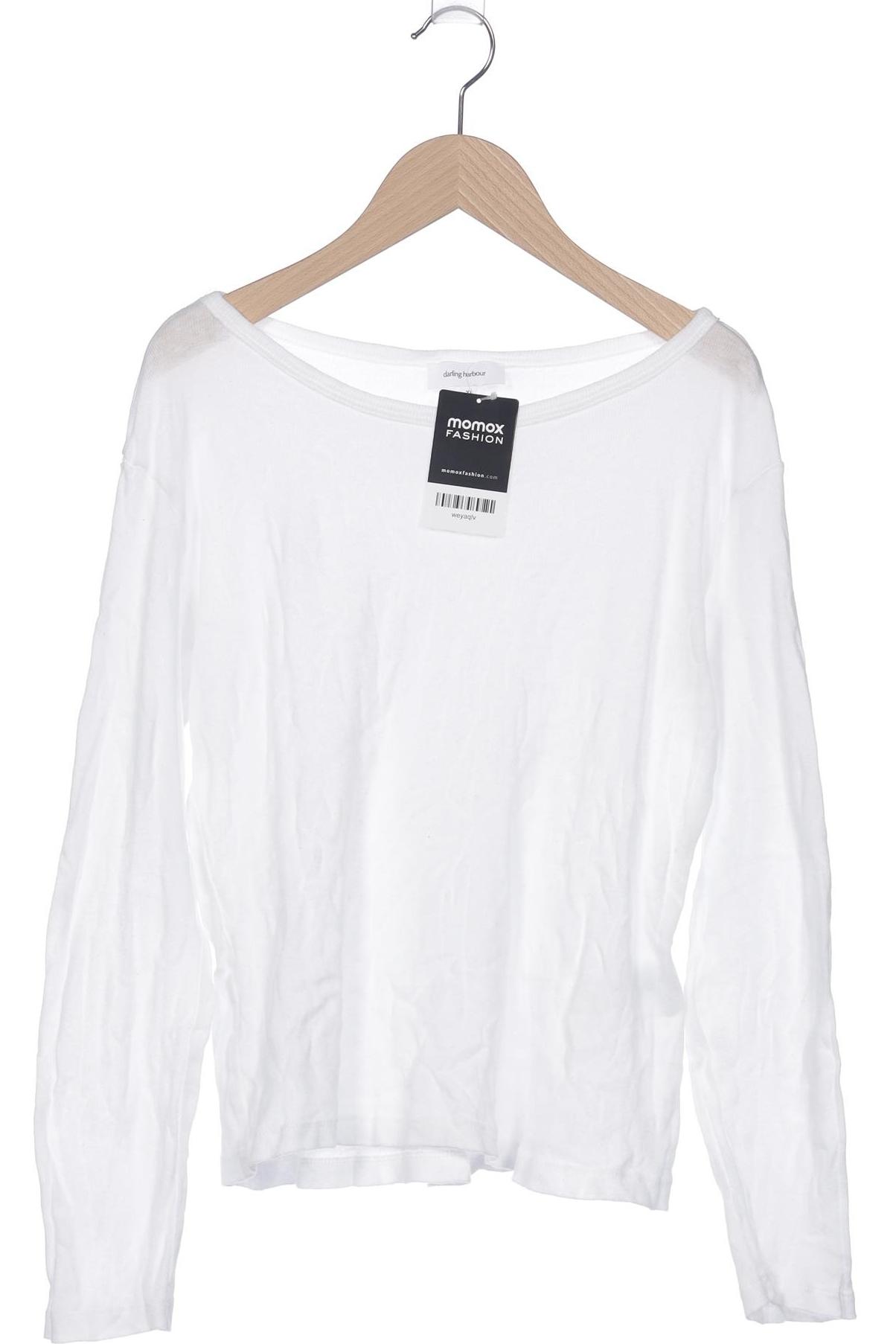 

darling harbour Damen Langarmshirt, weiß, Gr. 44