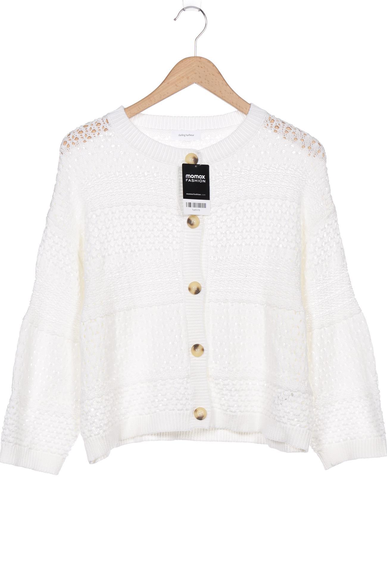 

darling harbour Damen Strickjacke, weiß