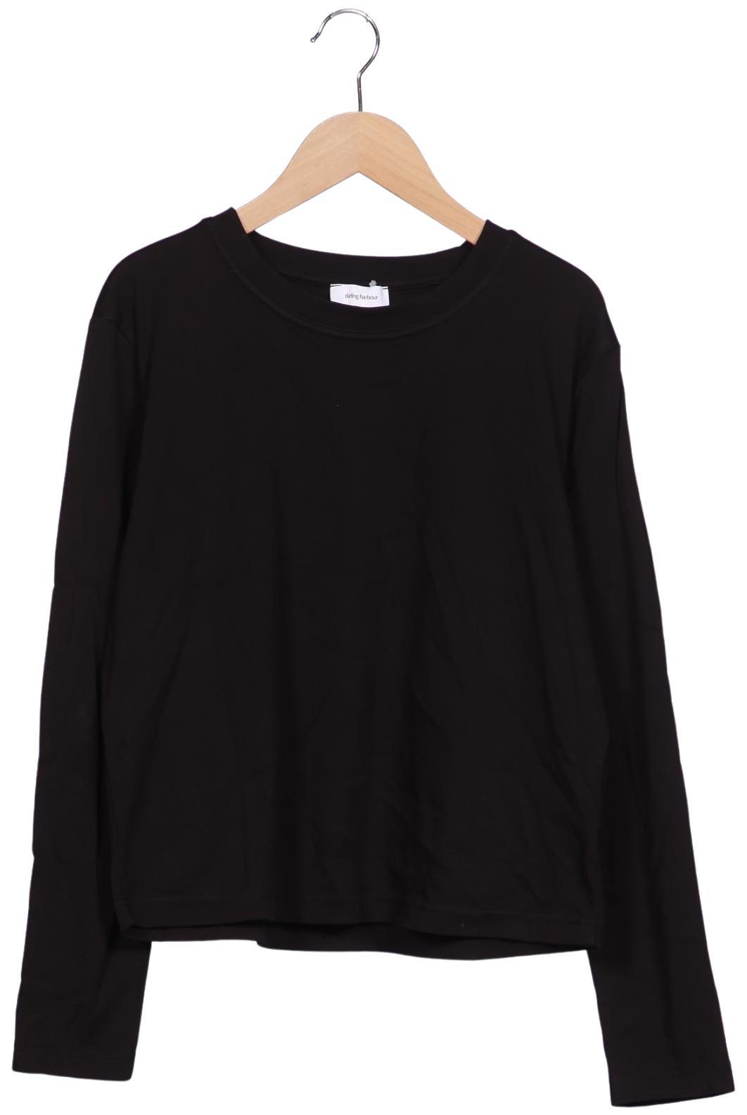 

darling harbour Damen Langarmshirt, schwarz, Gr. 38