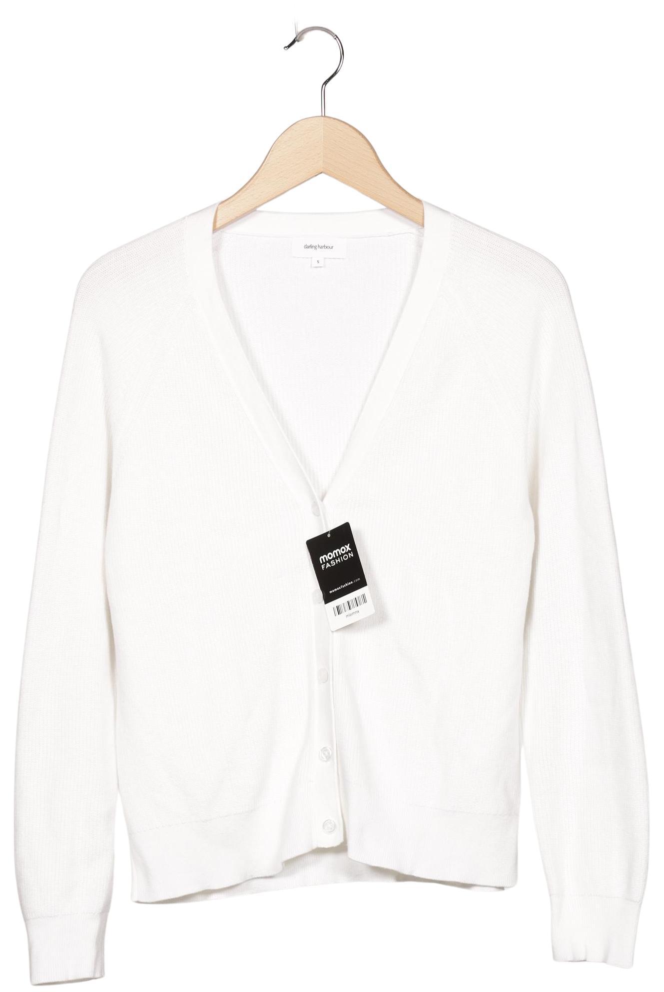 

darling harbour Damen Strickjacke, weiß, Gr. 36