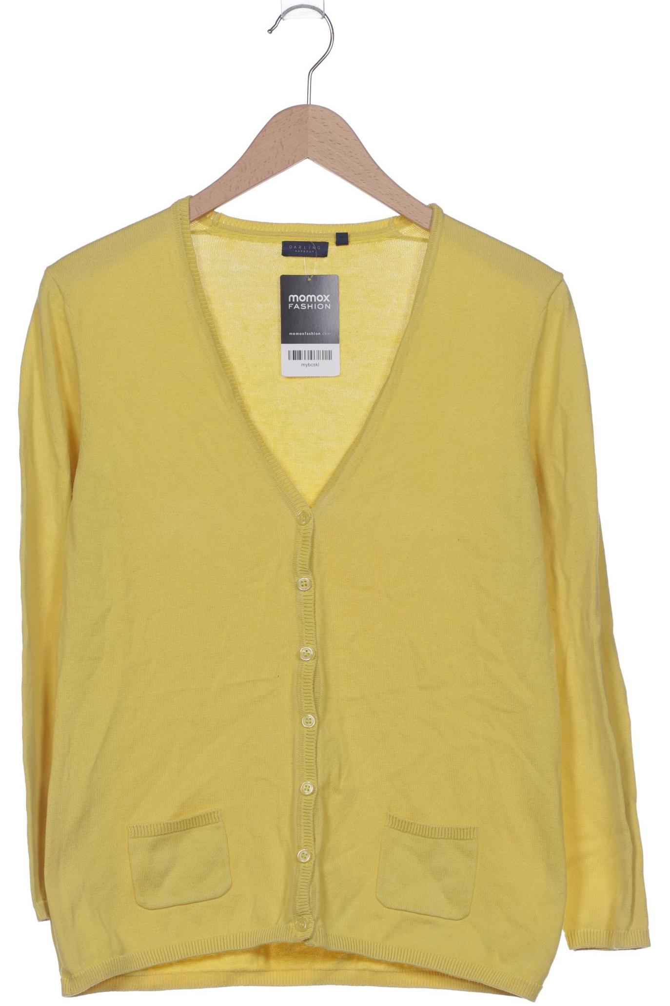 

darling harbour Damen Strickjacke, gelb, Gr. 42