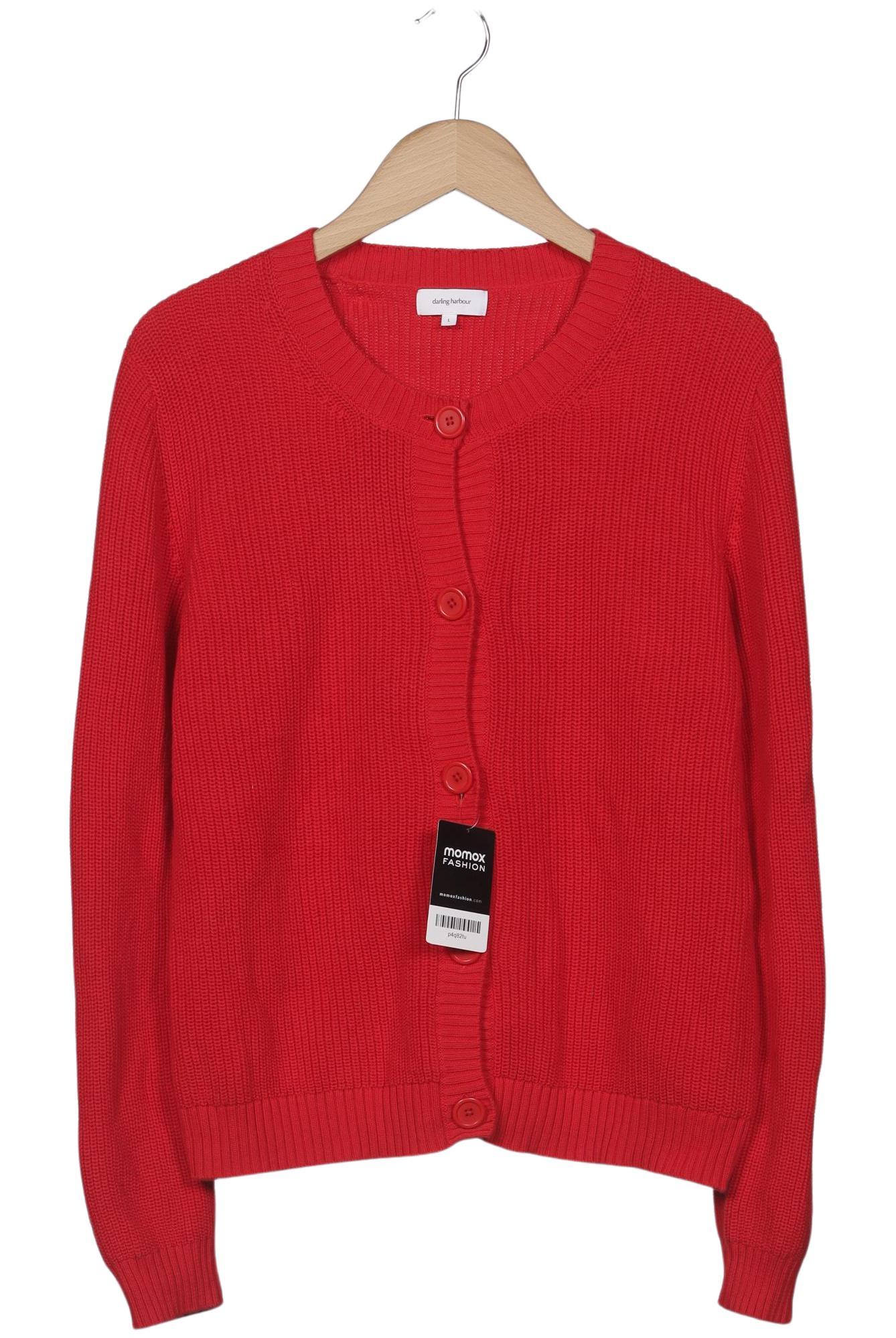 

darling harbour Damen Strickjacke, rot, Gr. 42