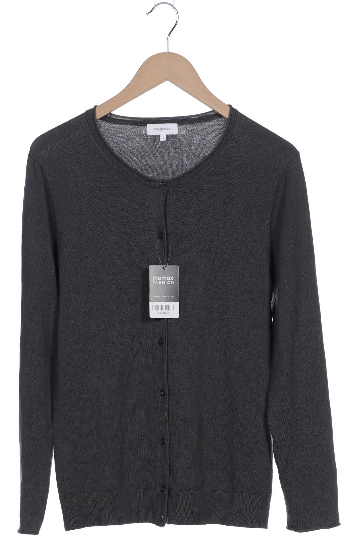 

darling harbour Damen Strickjacke, grau, Gr. 42