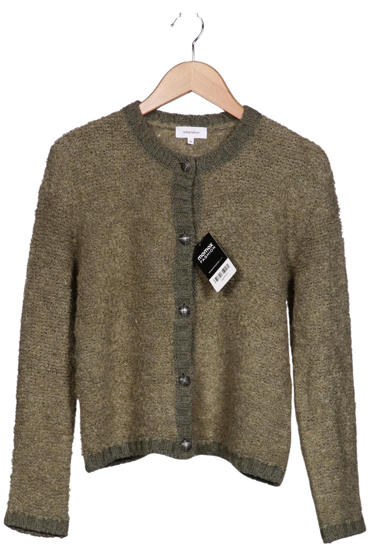 

darling harbour Damen Strickjacke, grün, Gr. 34