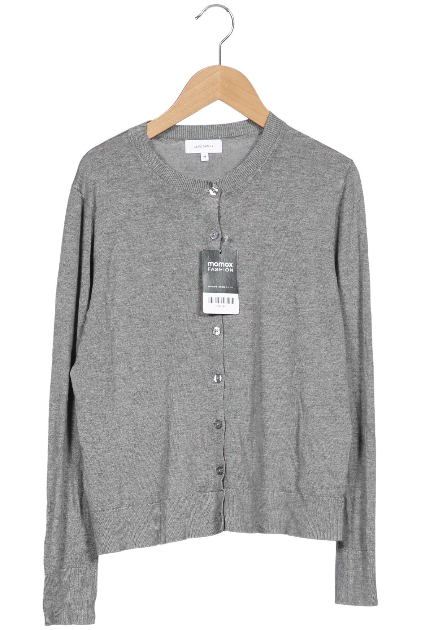 

darling harbour Damen Strickjacke, grau, Gr. 38