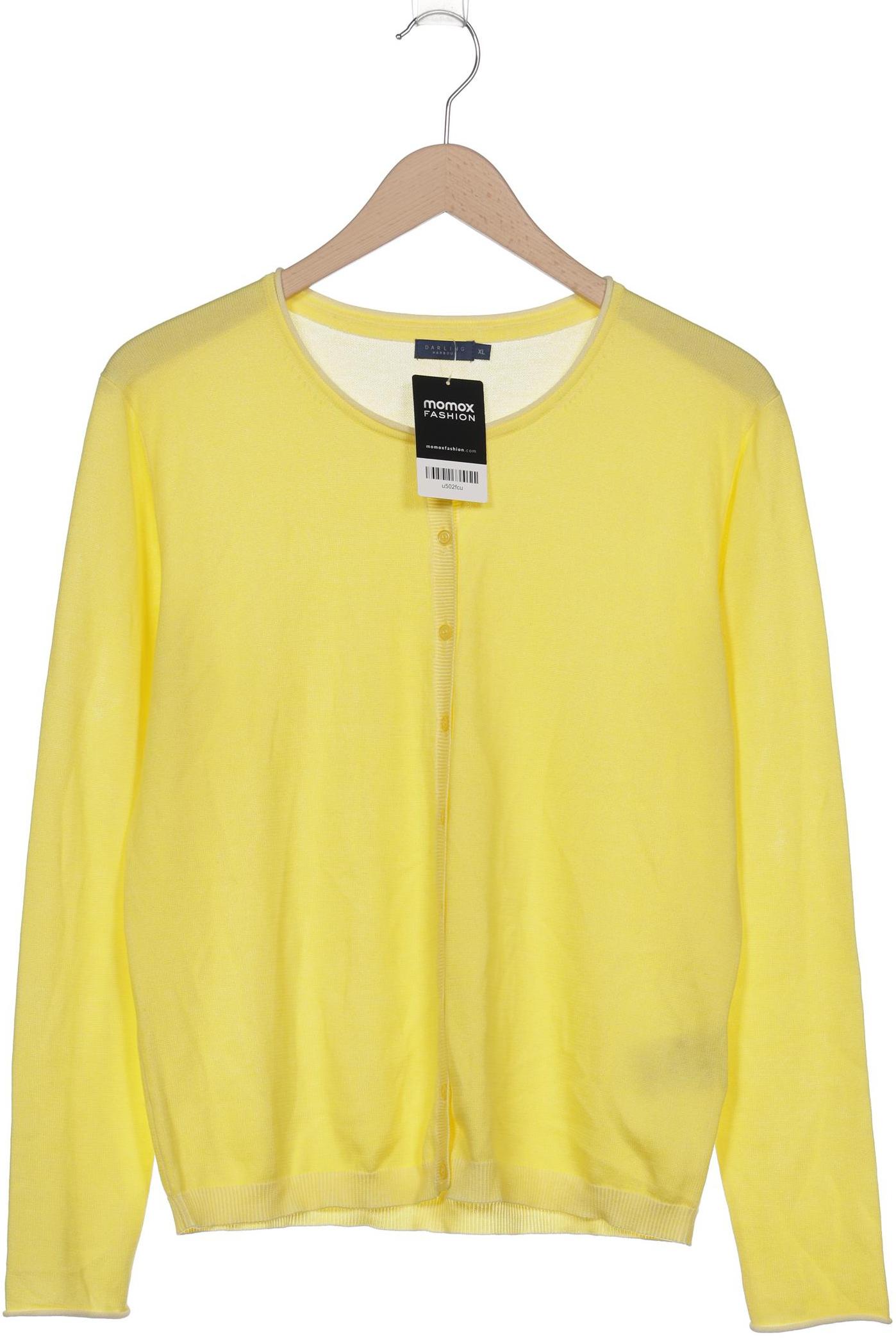 

darling harbour Damen Strickjacke, gelb, Gr. 44