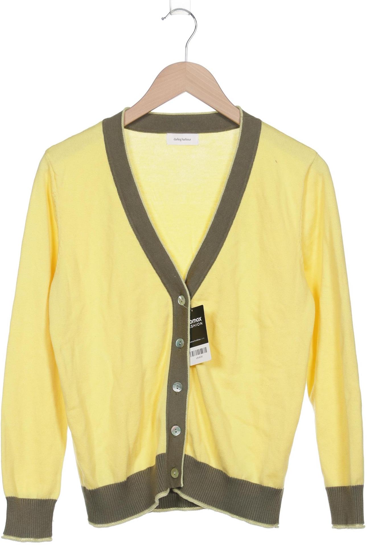 

darling harbour Damen Strickjacke, gelb, Gr. 38