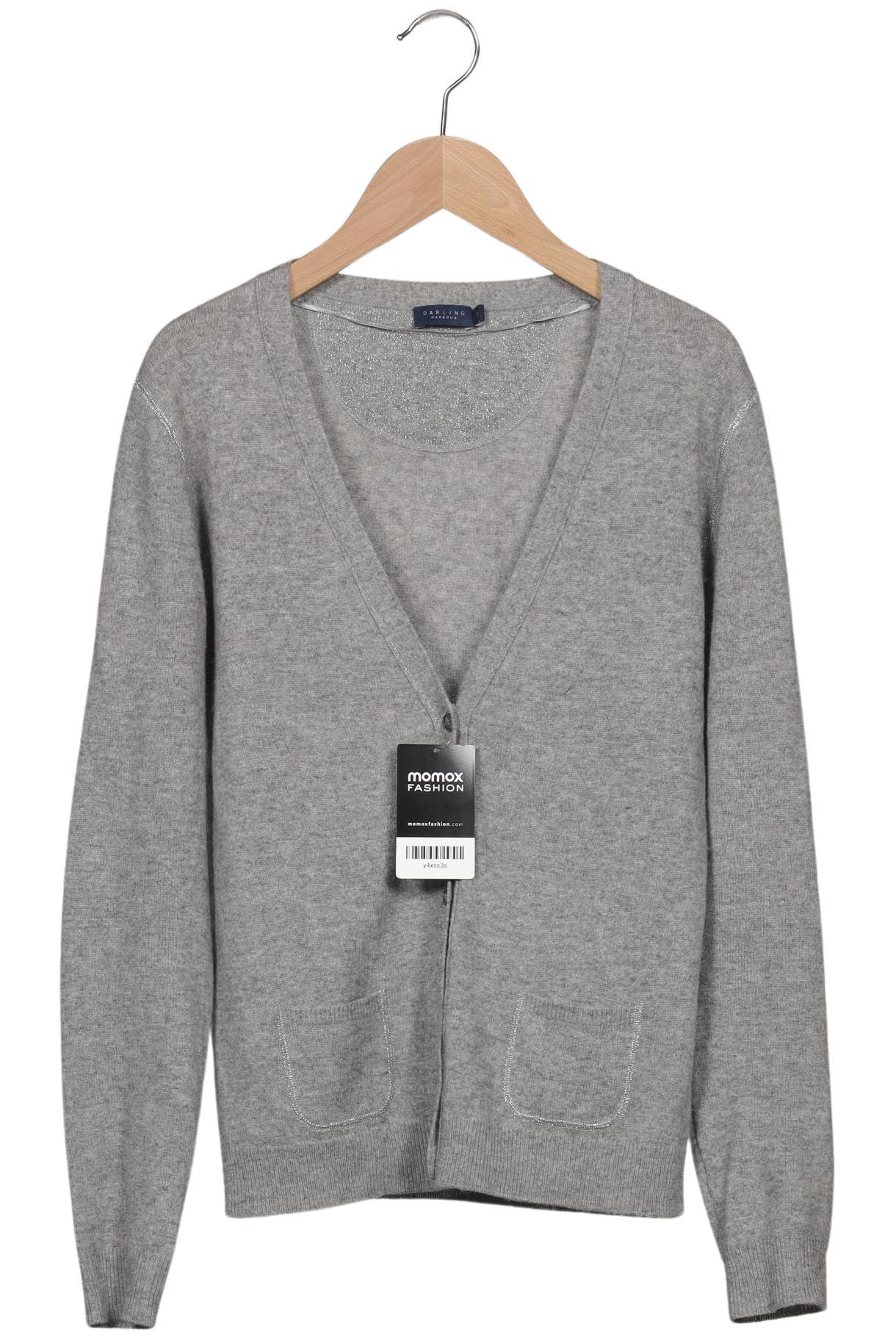 

darling harbour Damen Strickjacke, grau, Gr. 36
