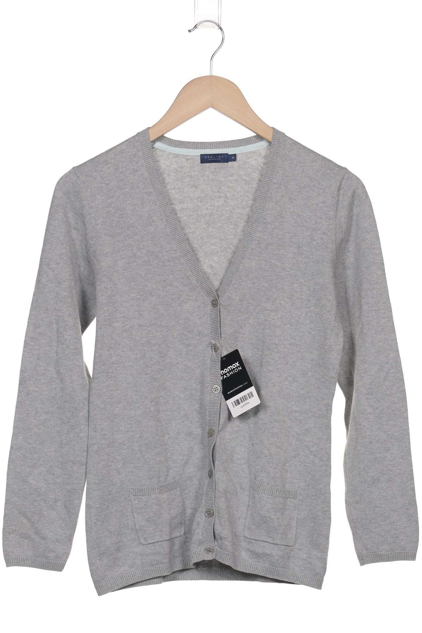 

darling harbour Damen Strickjacke, grau, Gr. 36