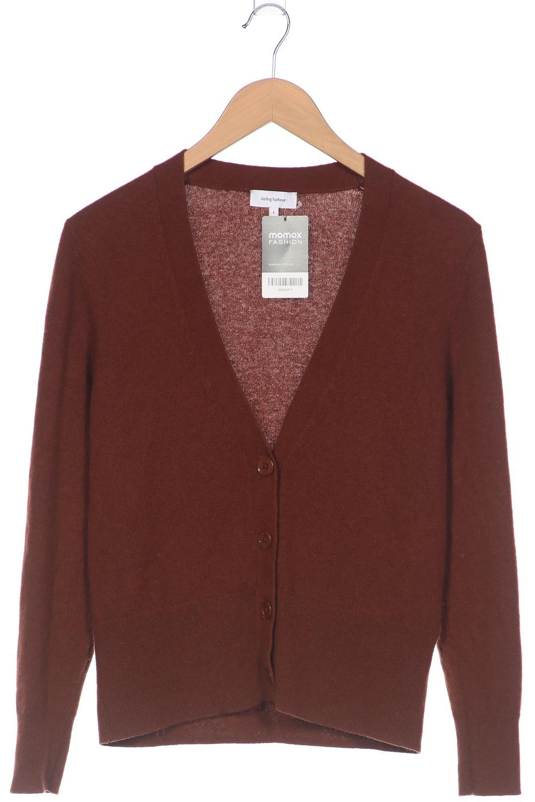 

darling harbour Damen Strickjacke, braun, Gr. 42