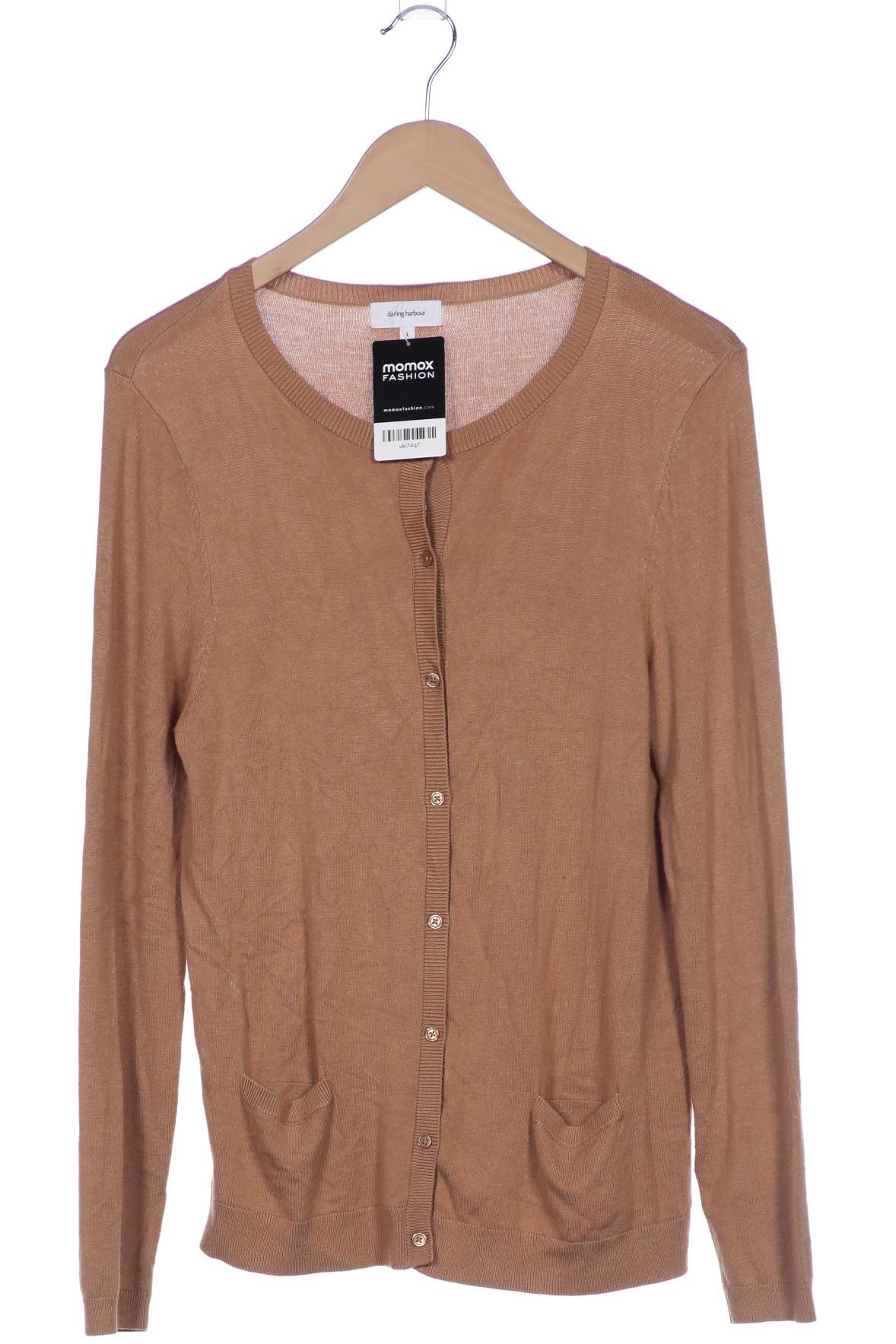

darling harbour Damen Strickjacke, braun, Gr. 42