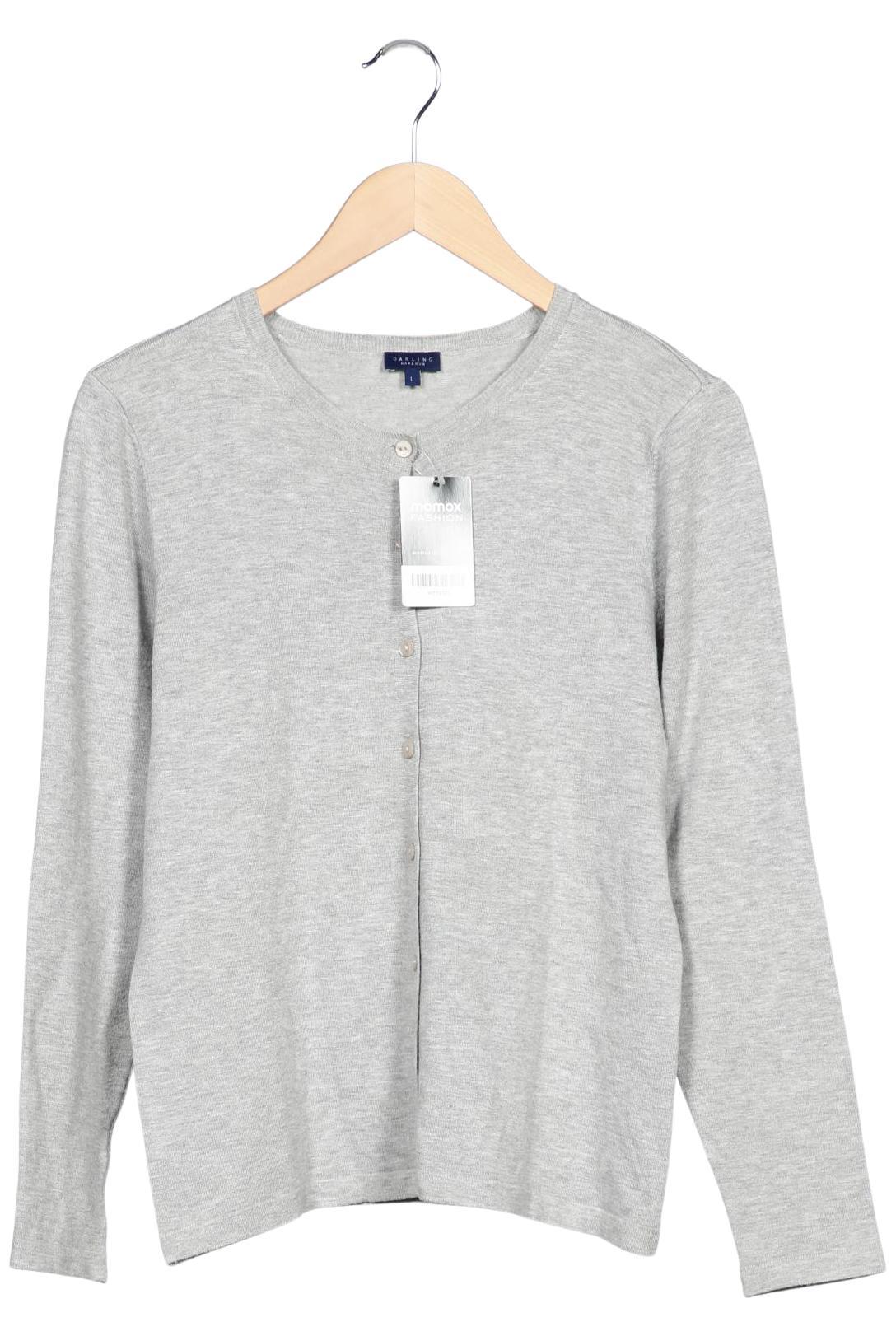

darling harbour Damen Strickjacke, grau, Gr. 42