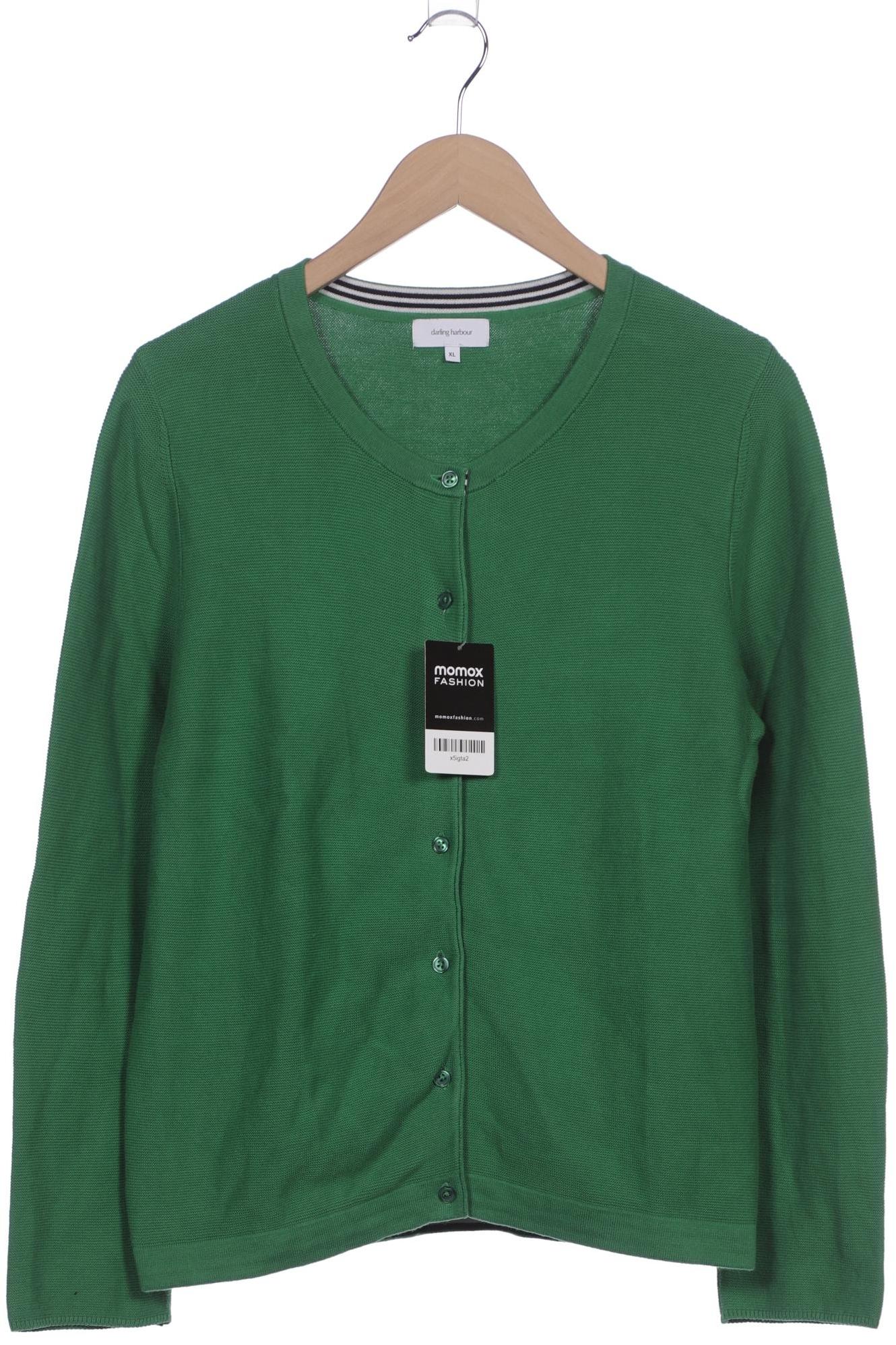 

darling harbour Damen Strickjacke, grün, Gr. 44