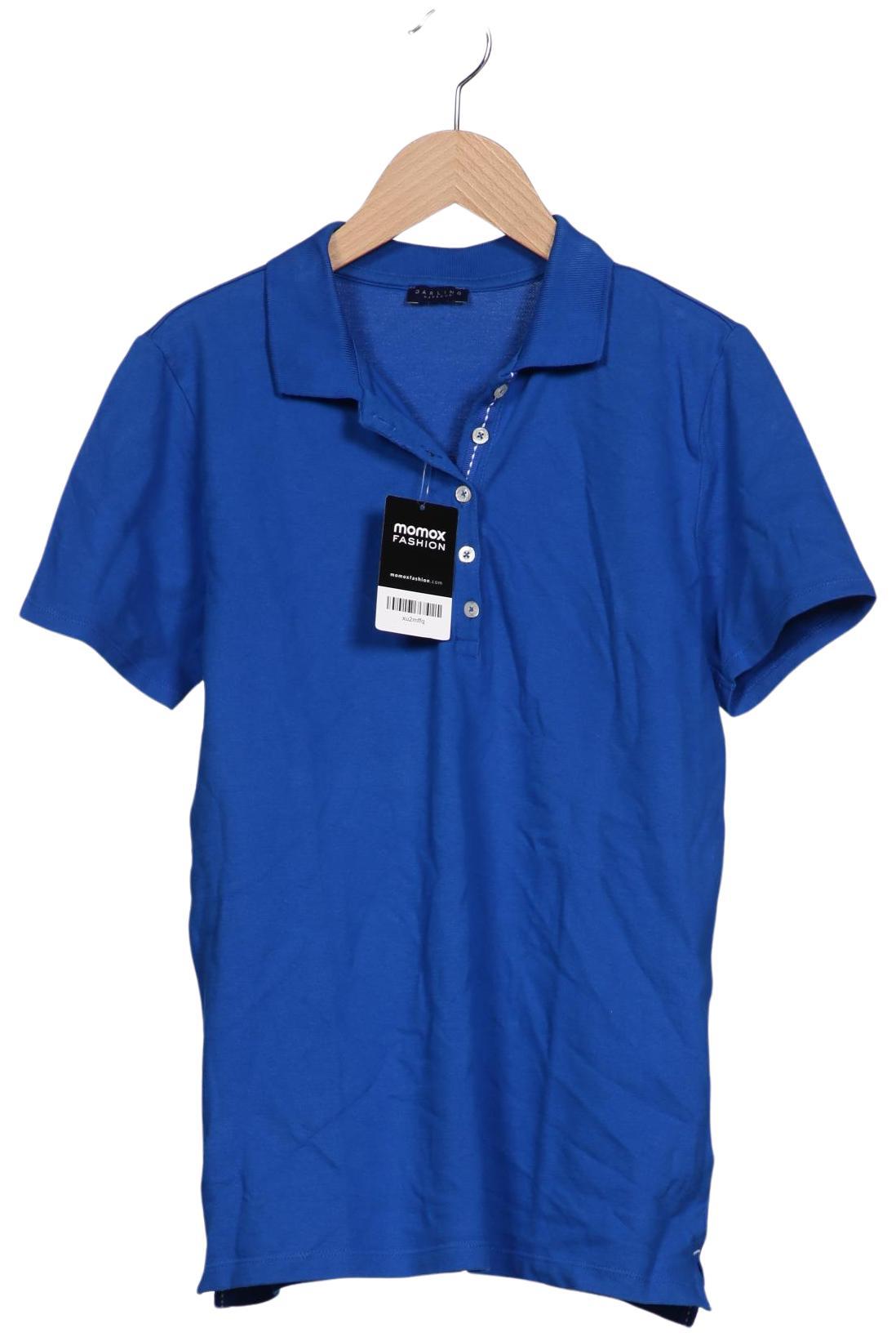 

darling harbour Damen Poloshirt, blau, Gr. 38