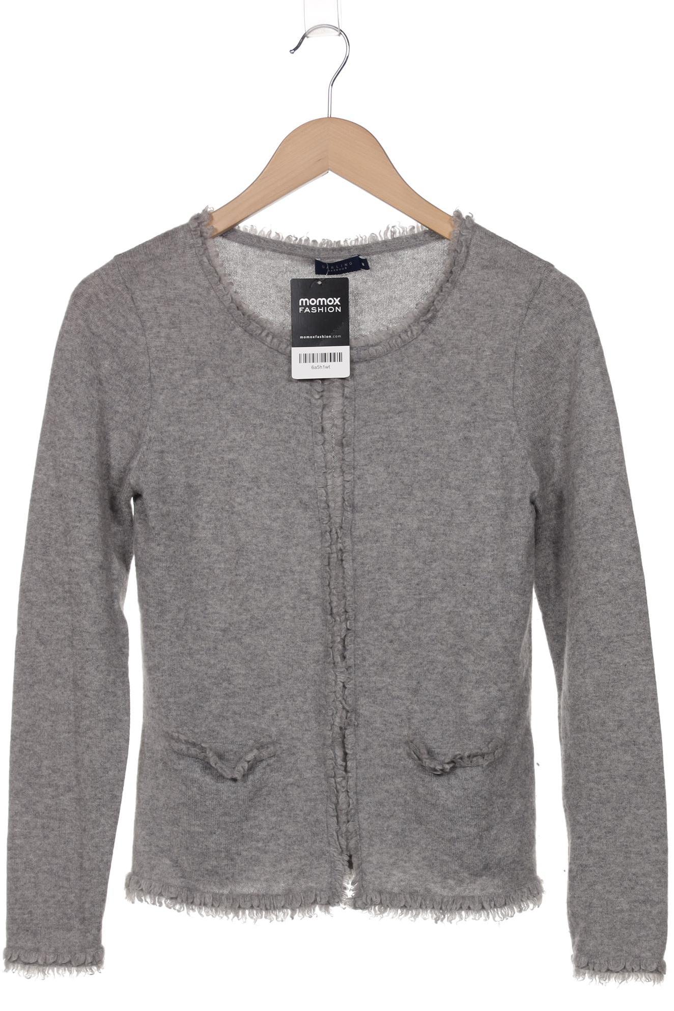 

darling harbour Damen Strickjacke, grau, Gr. 38