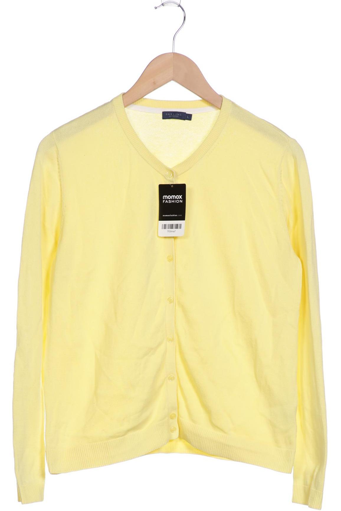 

darling harbour Damen Strickjacke, gelb, Gr. 42