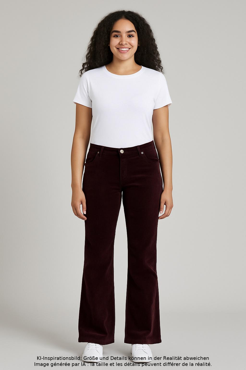 

Deerberg Damen Stoffhose, bordeaux, Gr. 46