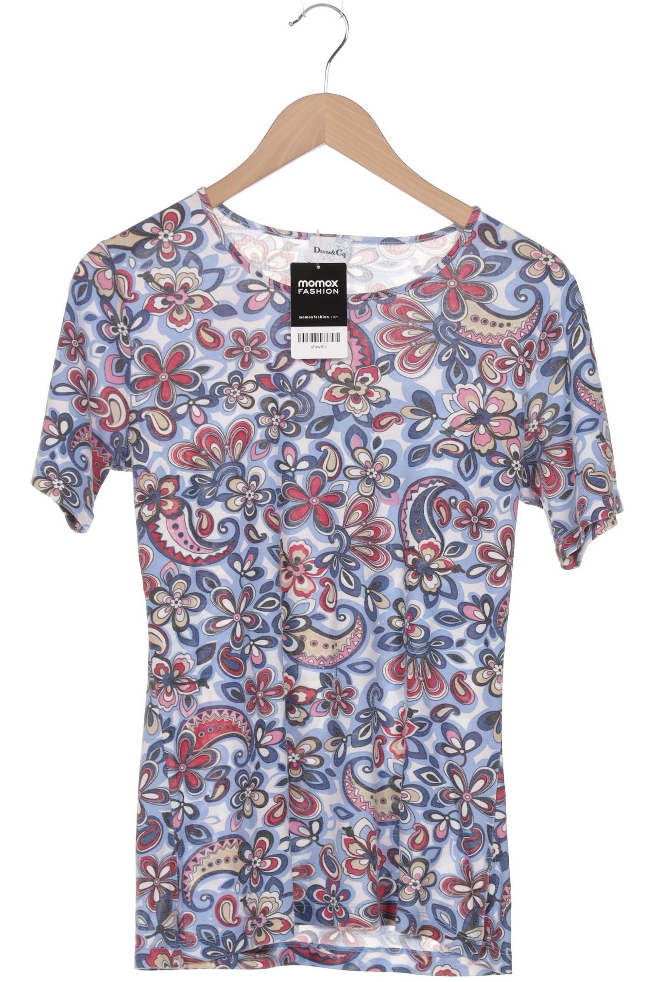 

Denim & Co. Damen T-Shirt, blau, Gr. 40