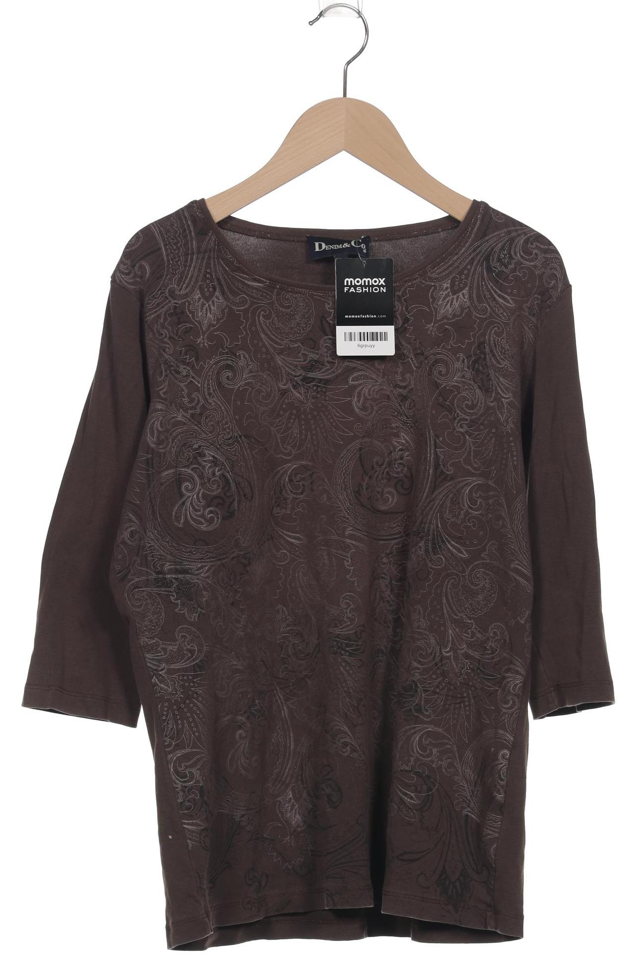

Denim & Co. Damen Langarmshirt, braun, Gr. 38