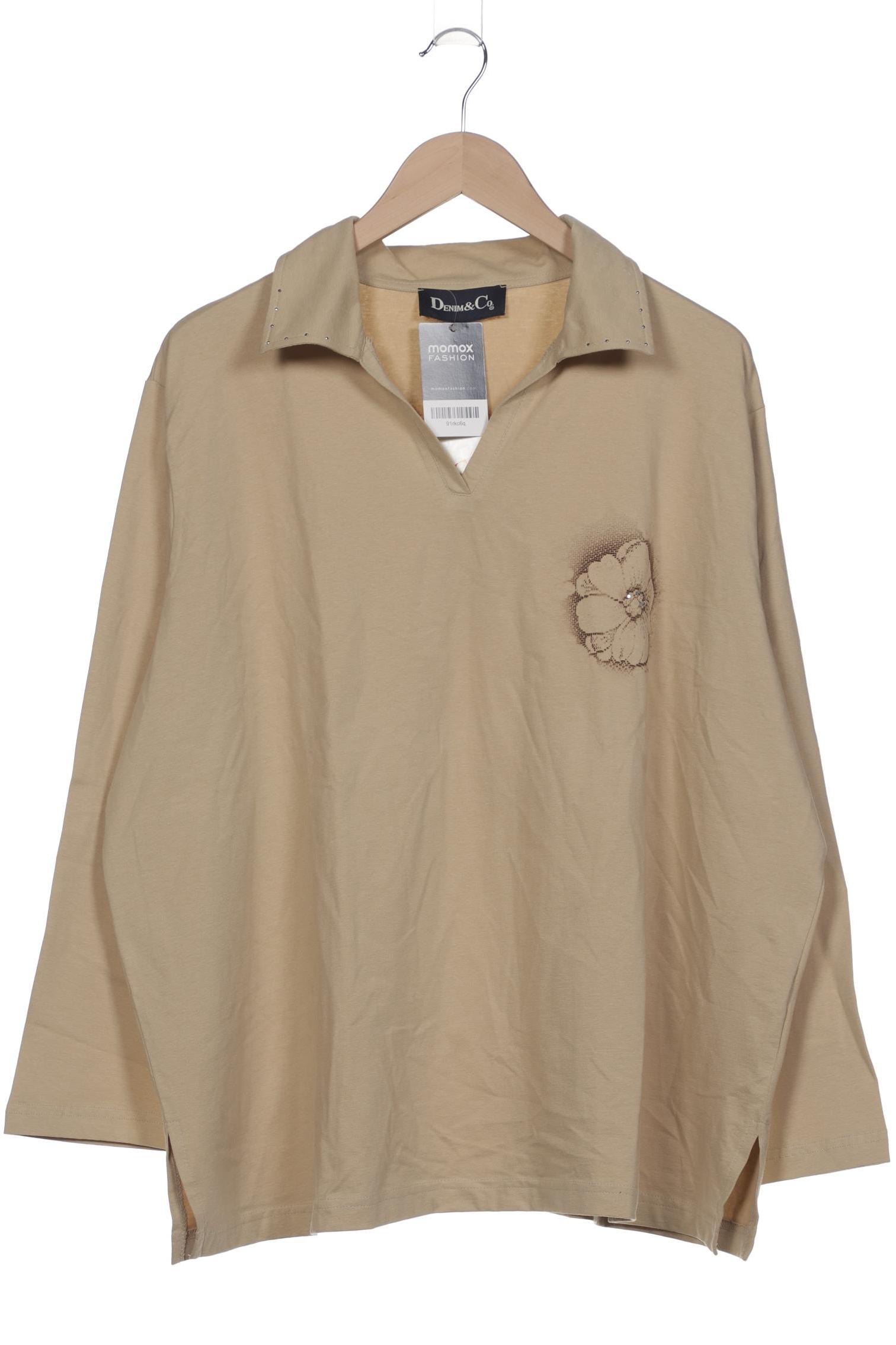 

Denim & Co. Damen Langarmshirt, beige, Gr. 46