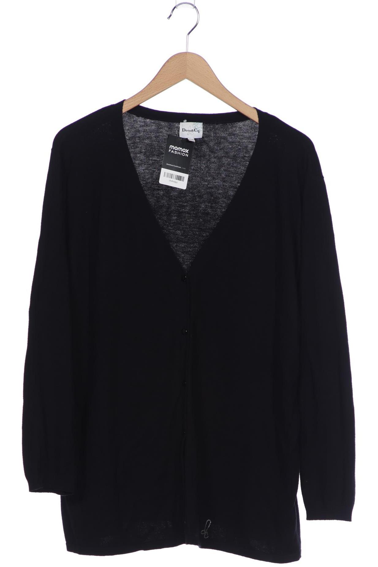 

Denim & Co. Damen Strickjacke, schwarz, Gr. 52