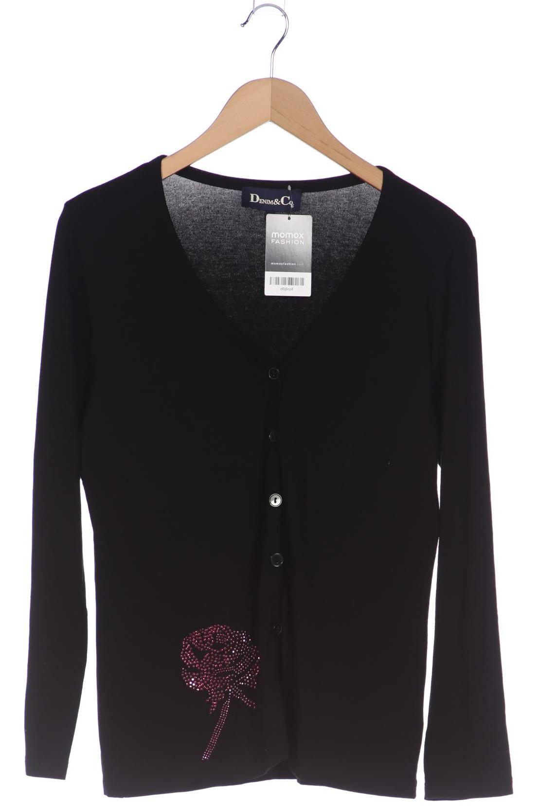 

Denim & Co. Damen Strickjacke, schwarz, Gr. 36