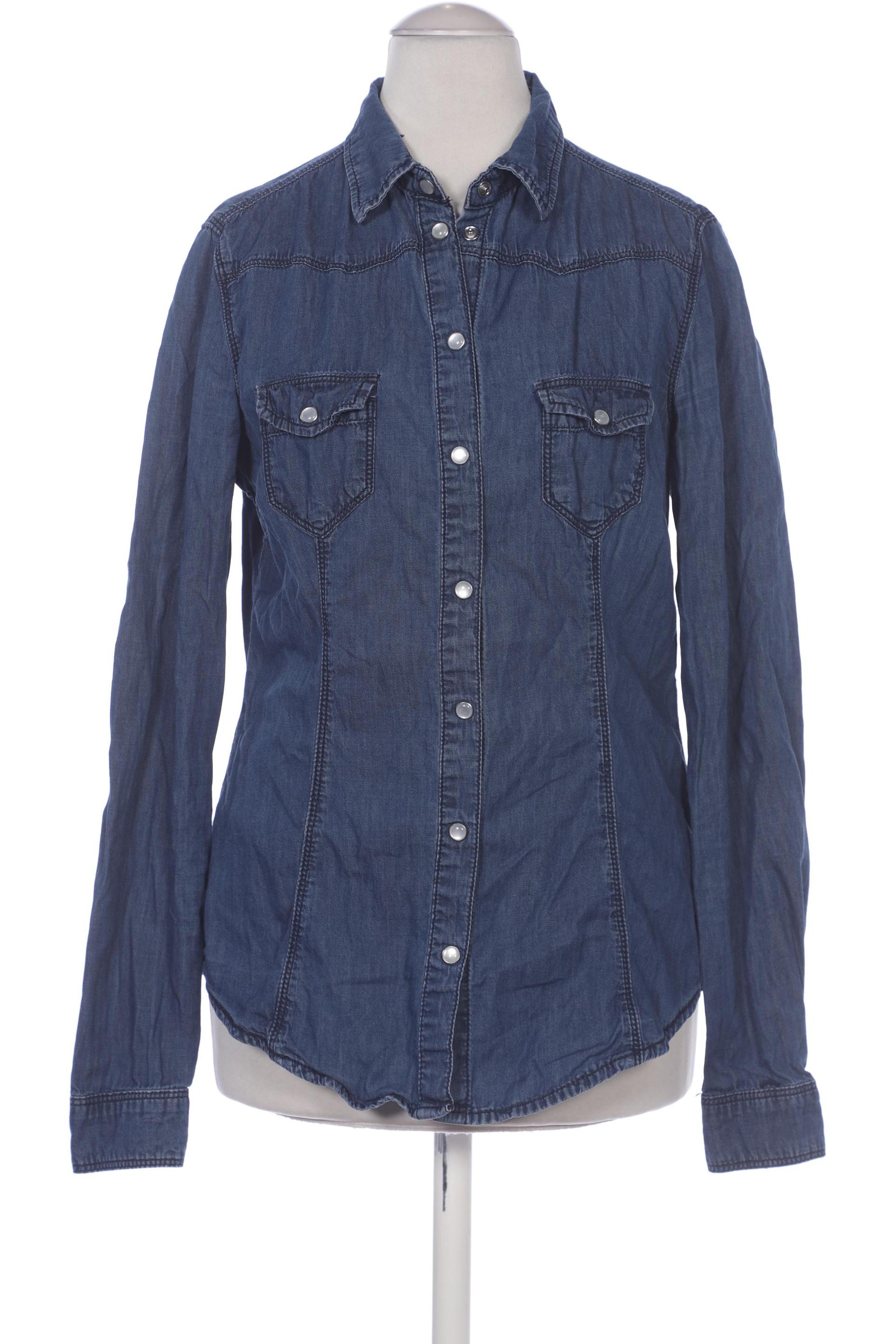 

Denim & Co. Damen Bluse, blau, Gr. 34