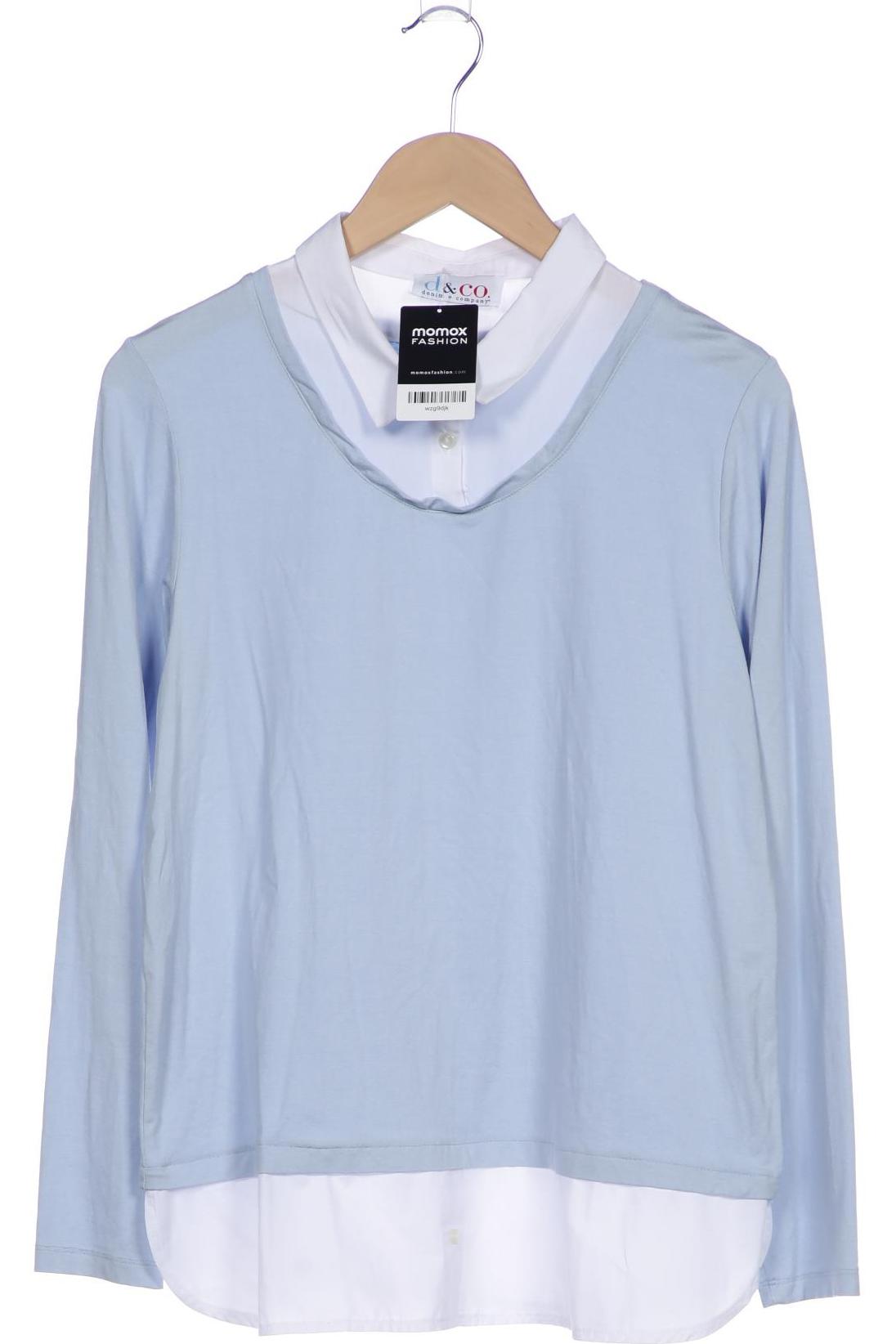 

Denim & Co. Damen Langarmshirt, hellblau, Gr. 40