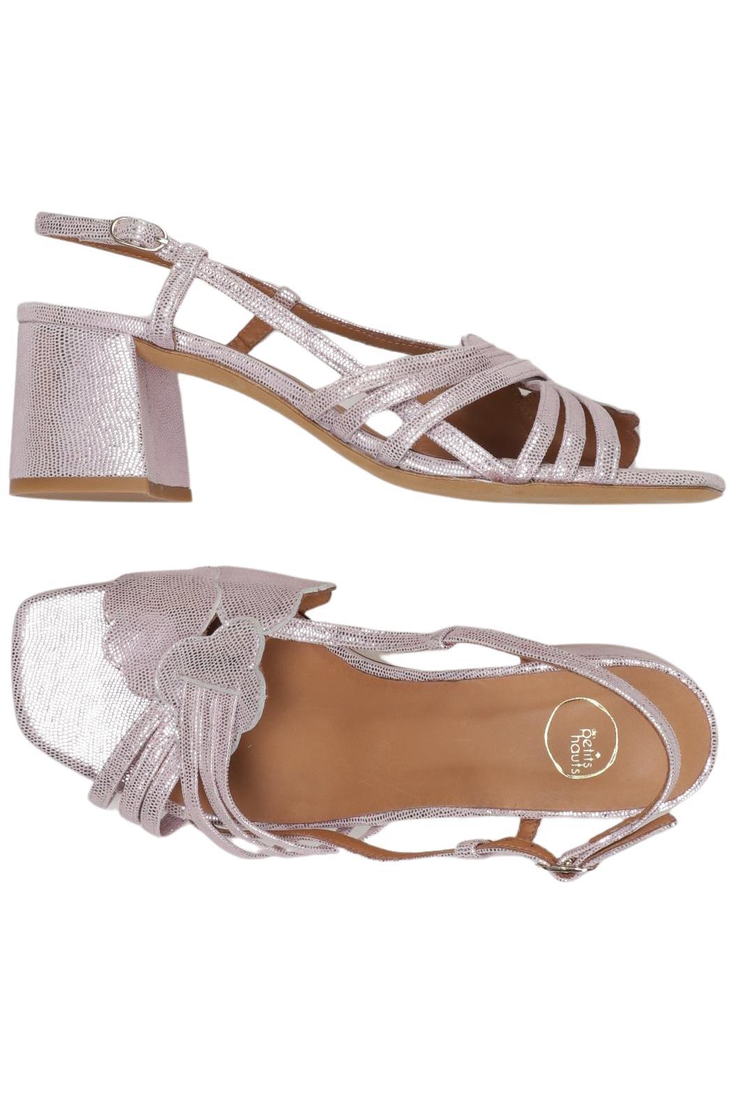 

des petits hauts Damen Sandale, silber, Gr. 39