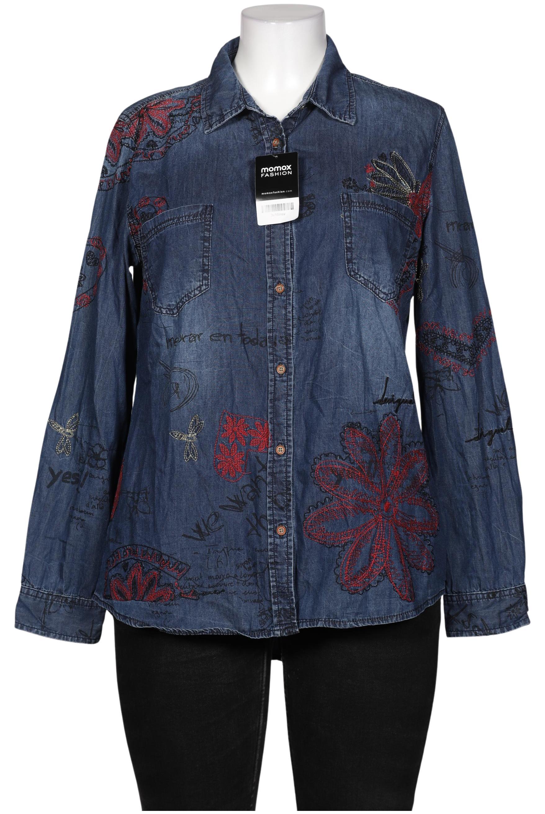 

Desigual Damen Bluse, blau, Gr. 42
