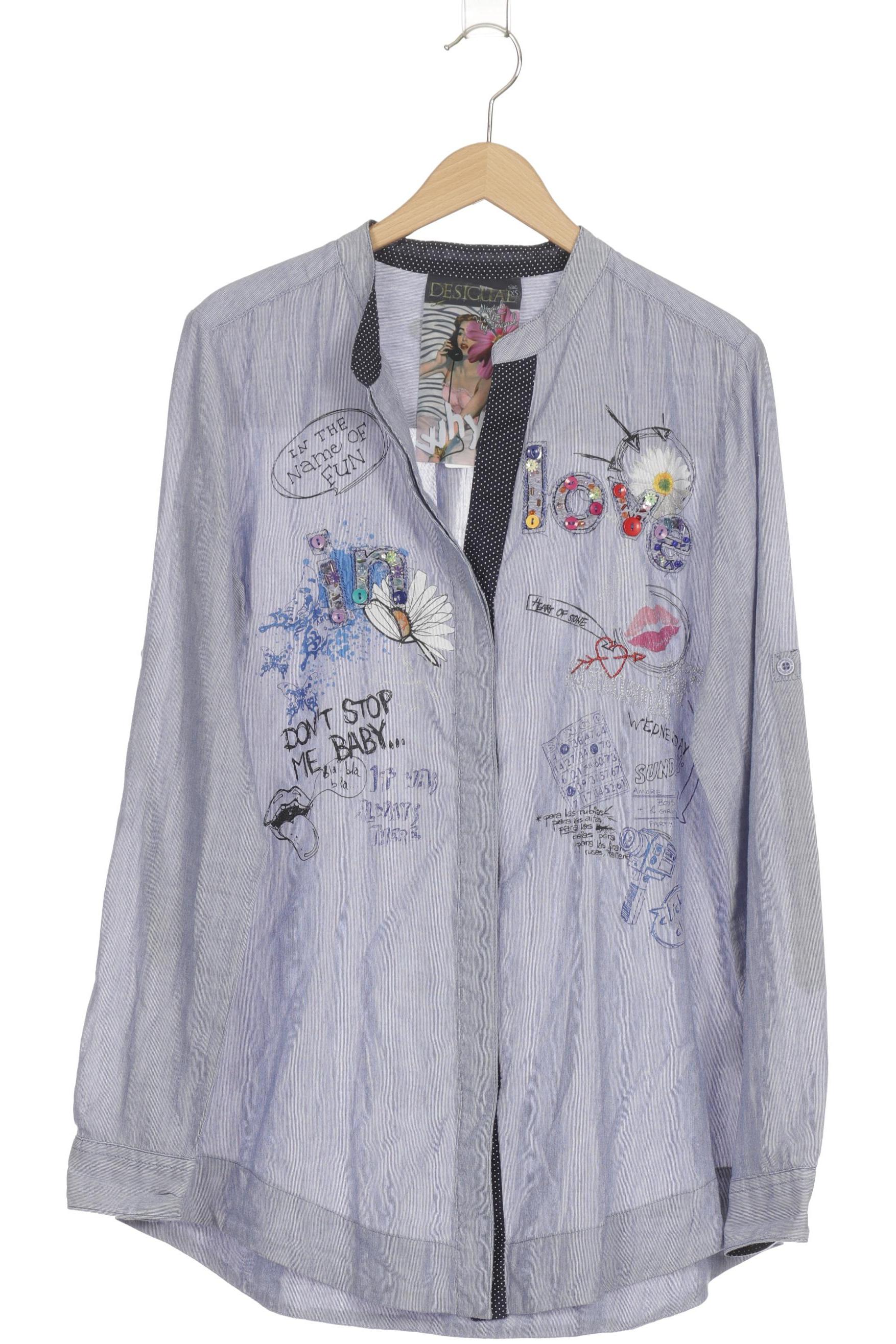 

Desigual Damen Bluse, blau, Gr.