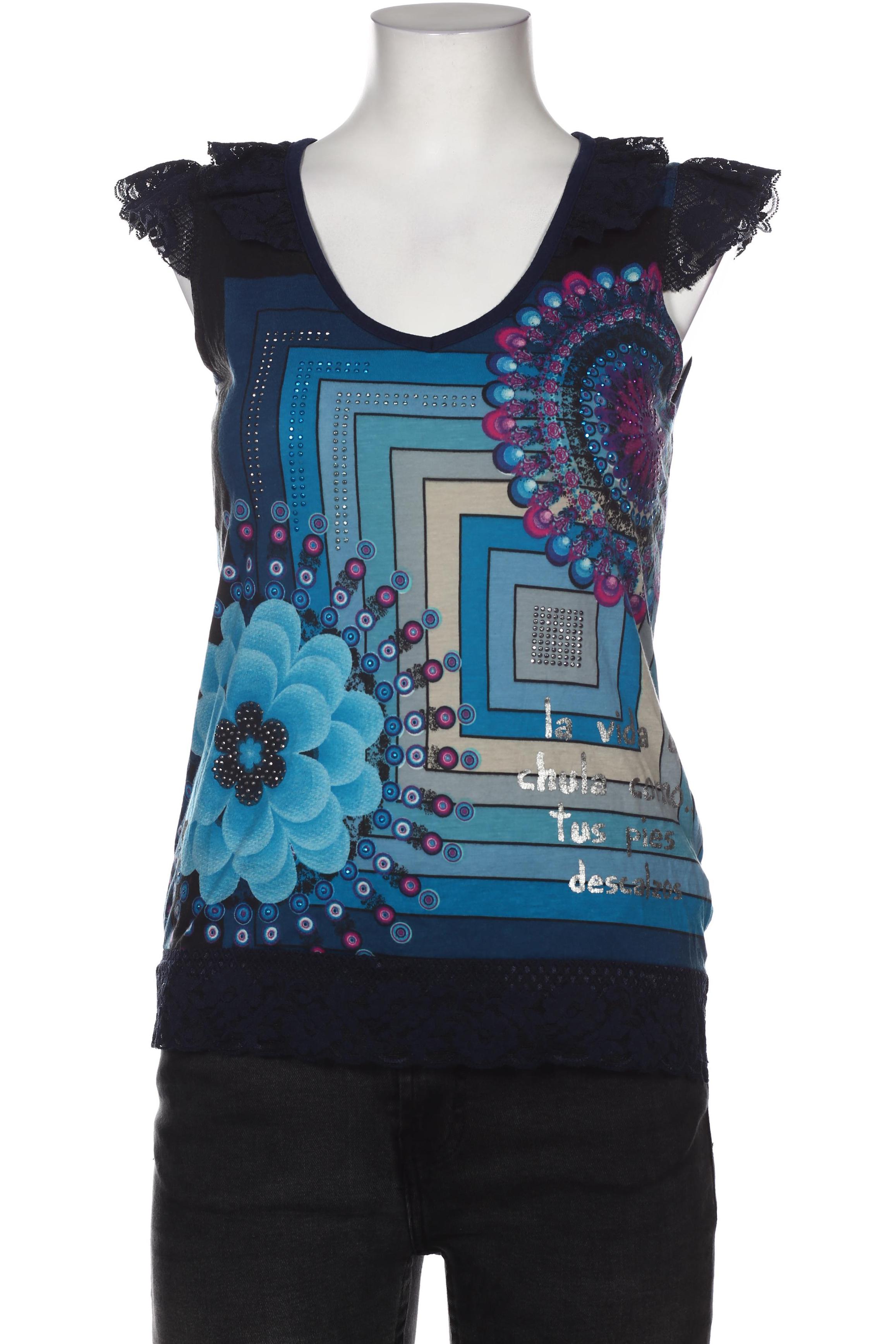 

Desigual Damen Bluse, blau, Gr. 38