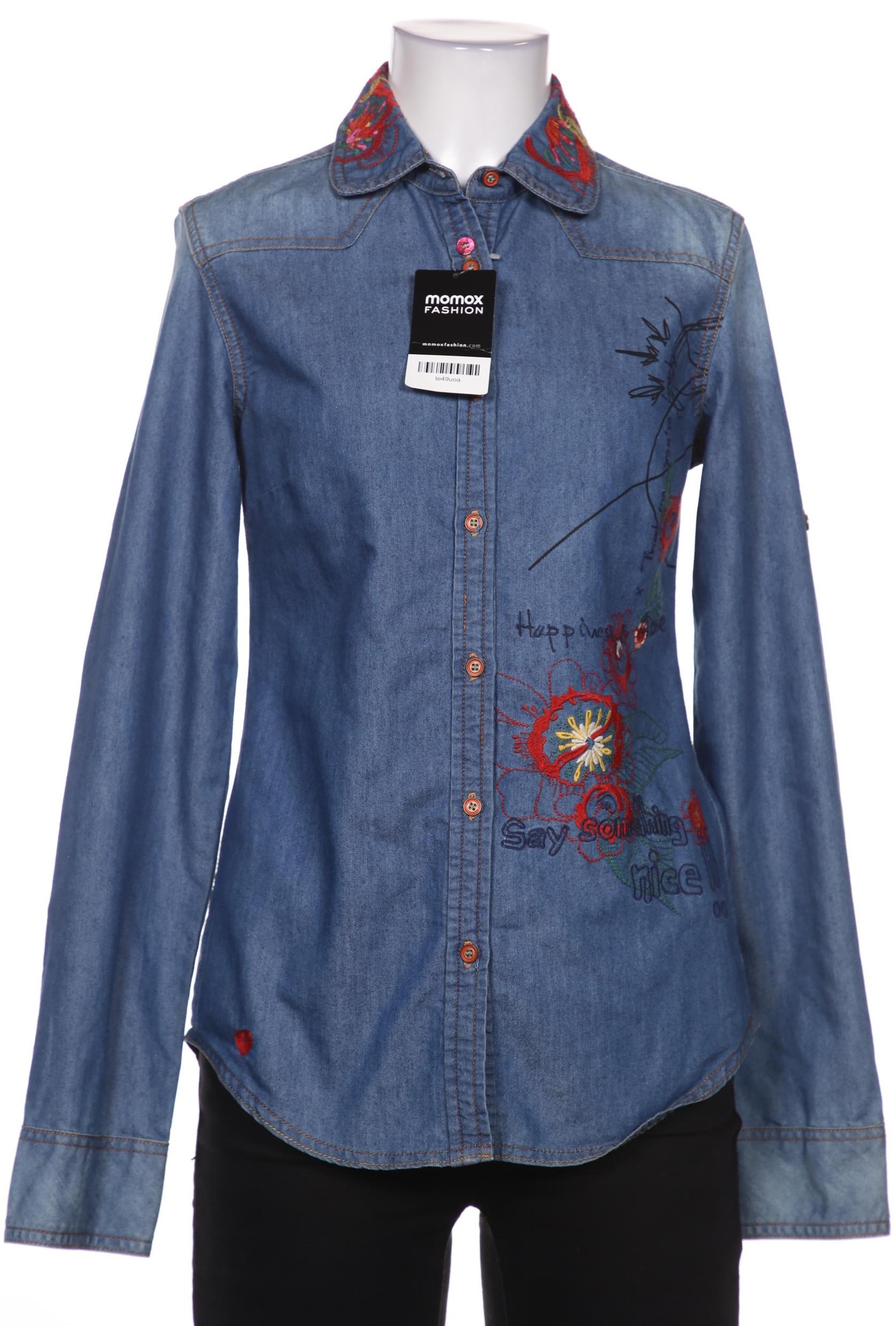 

Desigual Damen Bluse, blau, Gr. 36