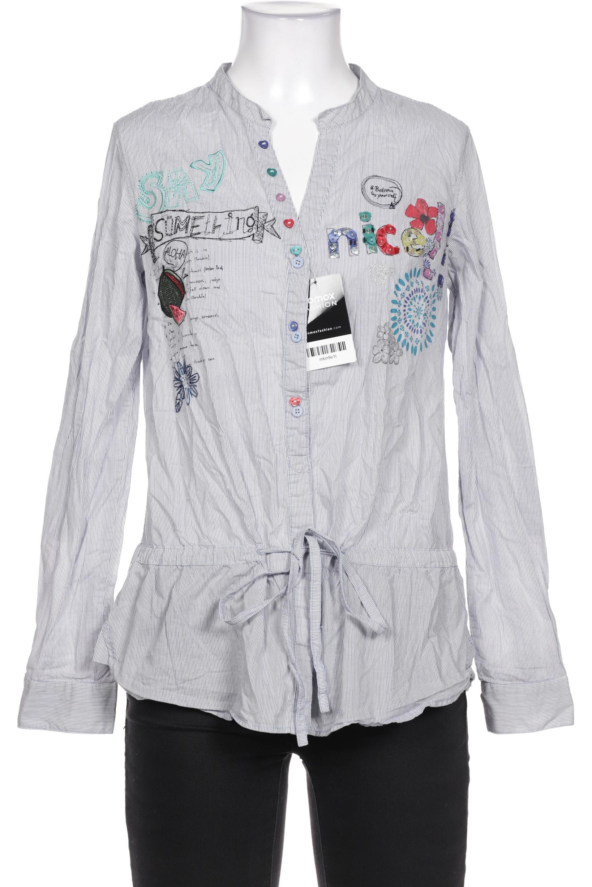 

Desigual Damen Bluse, blau, Gr. 38