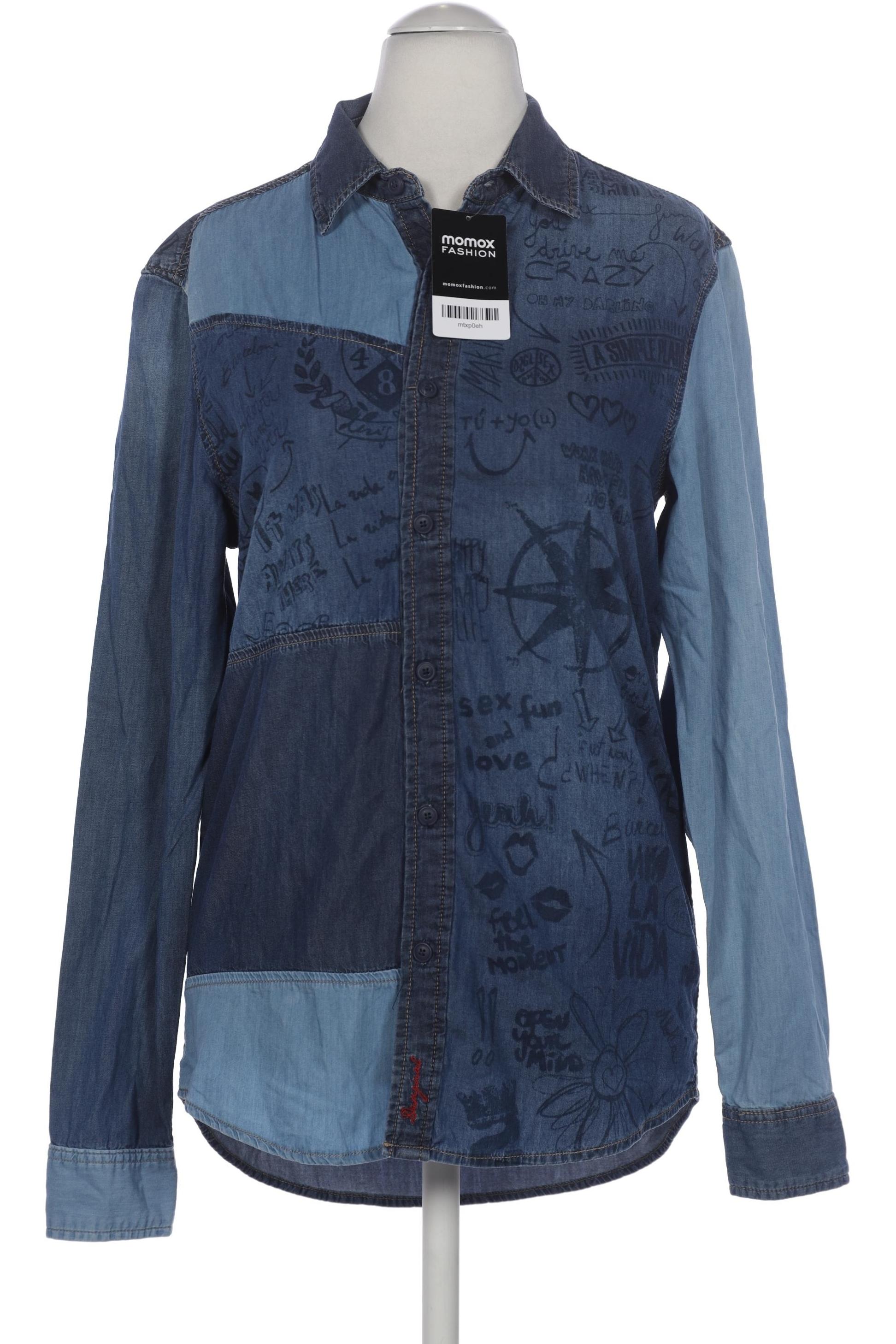 

Desigual Damen Bluse, marineblau, Gr. 38