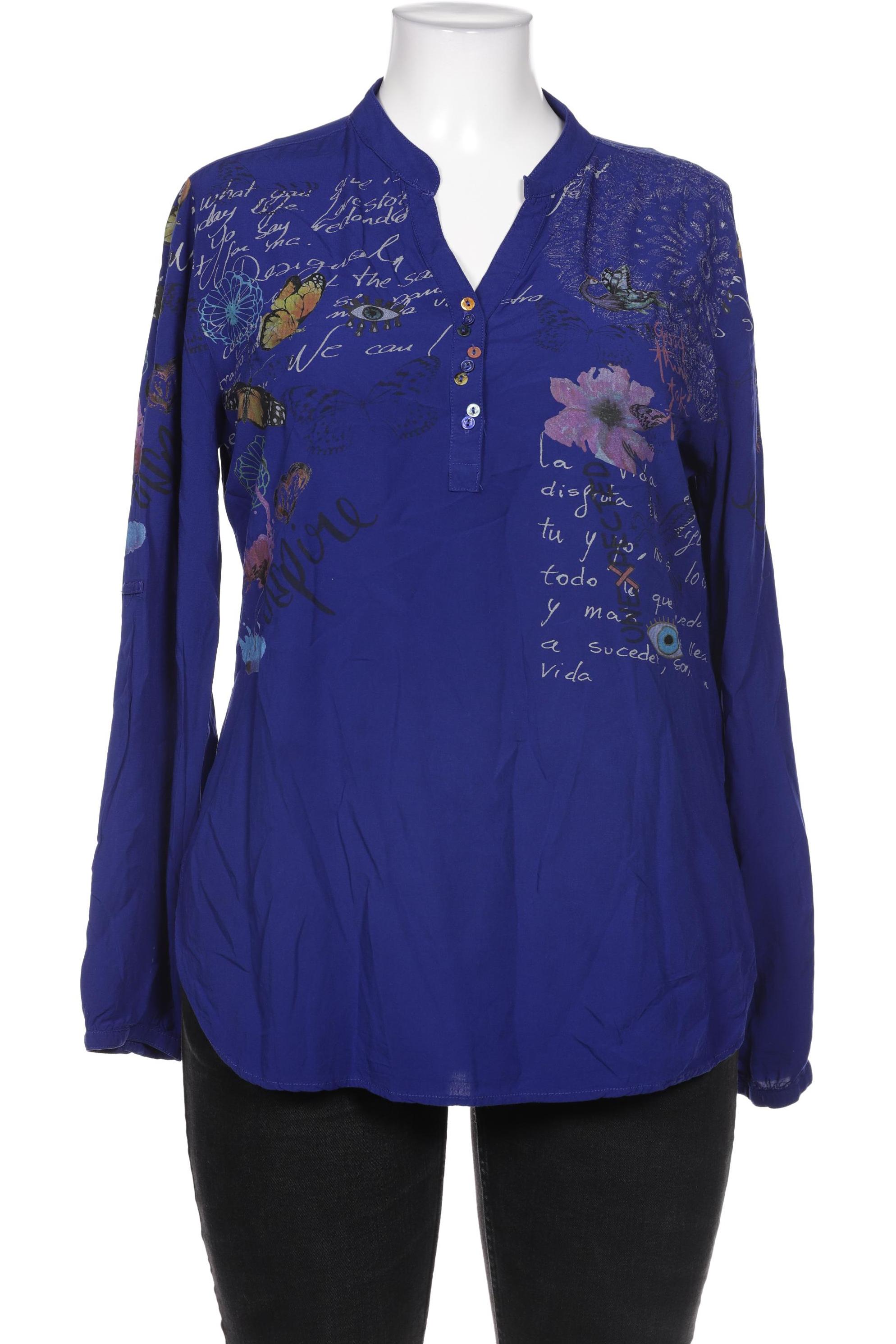 

Desigual Damen Bluse, blau, Gr. 44