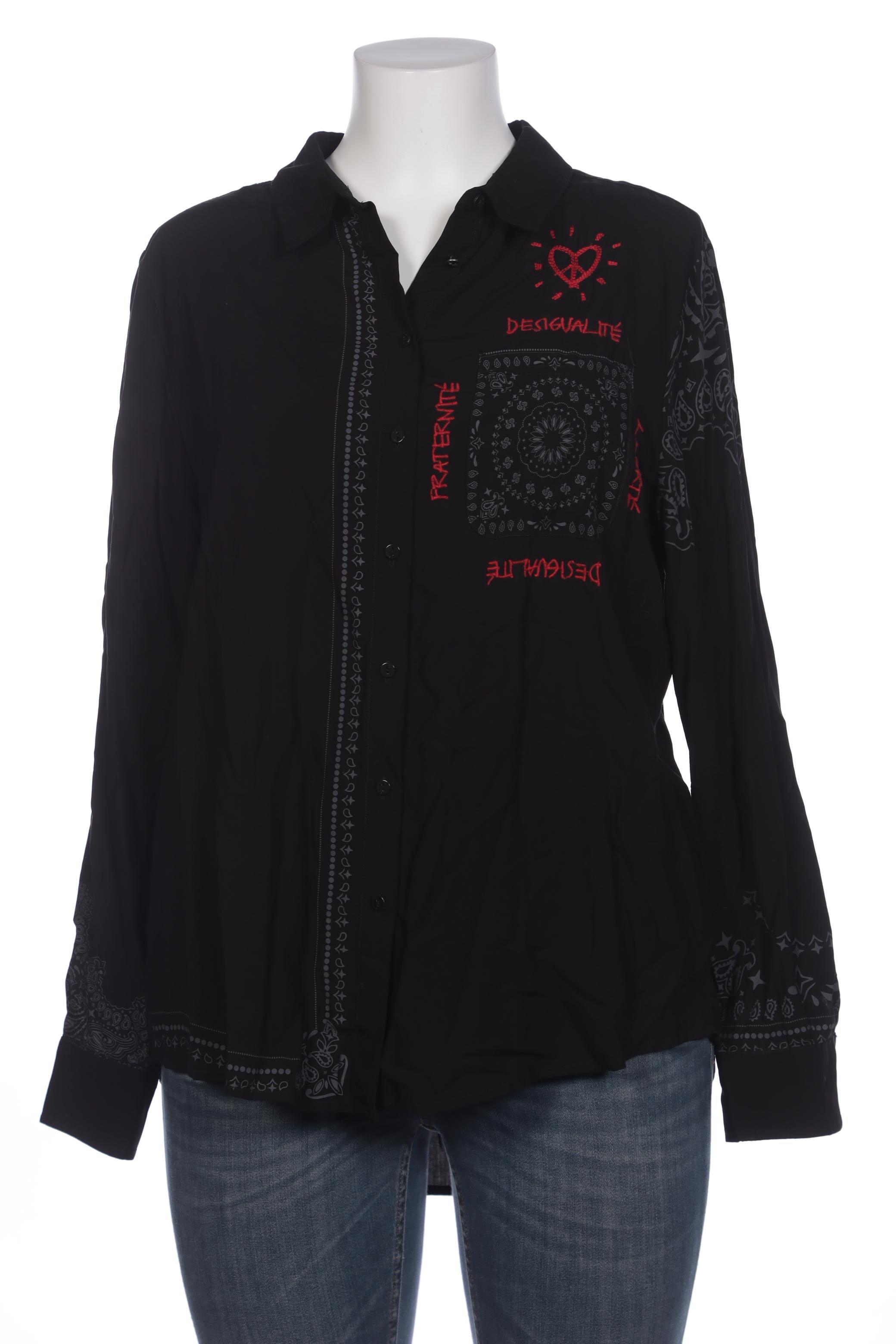 

Desigual Damen Bluse, schwarz, Gr. 46